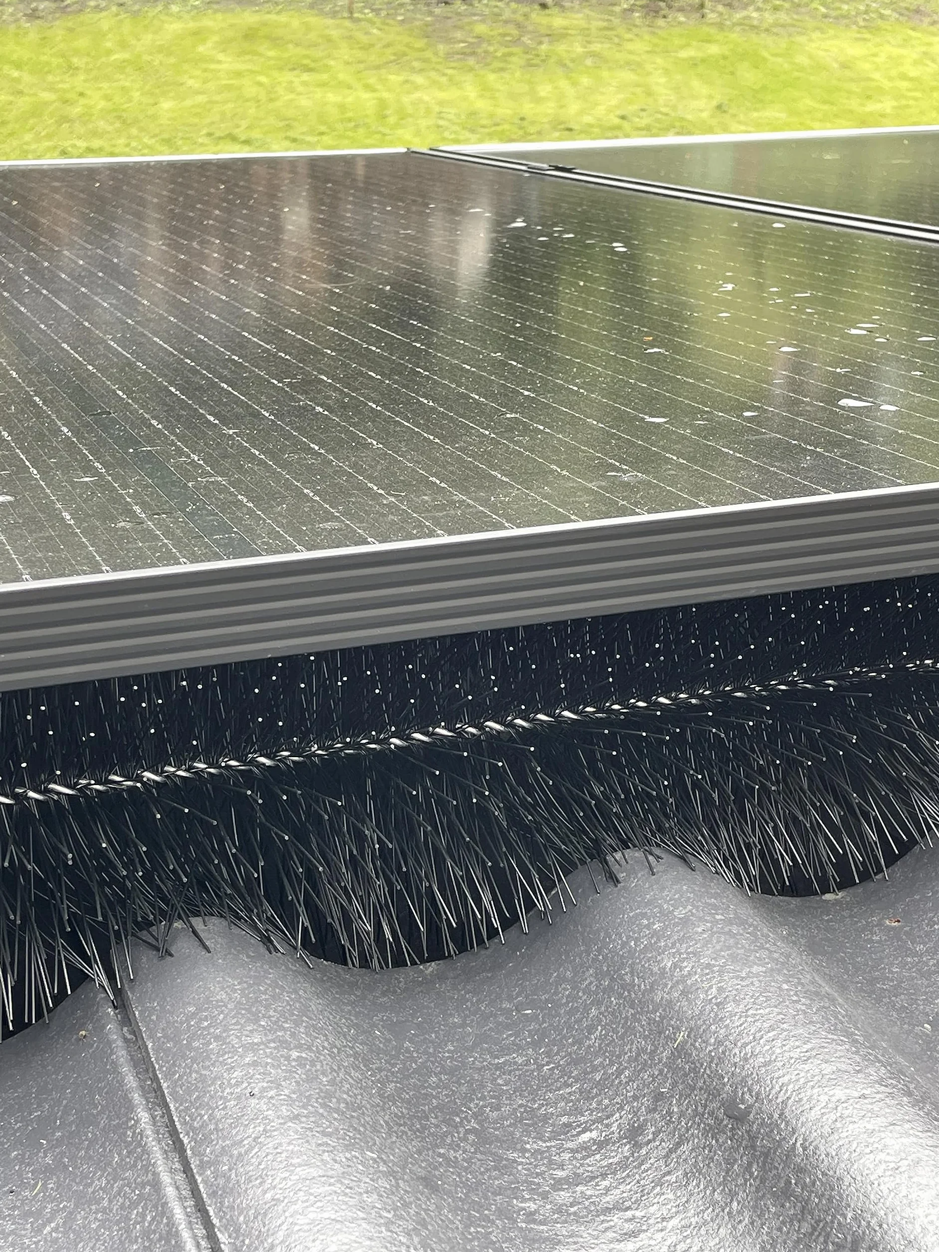 Spazzola per grondaia e pannelli solari, 5-30m, 110-120cm, Ø15 cm, 5-25 pezzi. Filo zincato/Inox (Zincato, 6m)