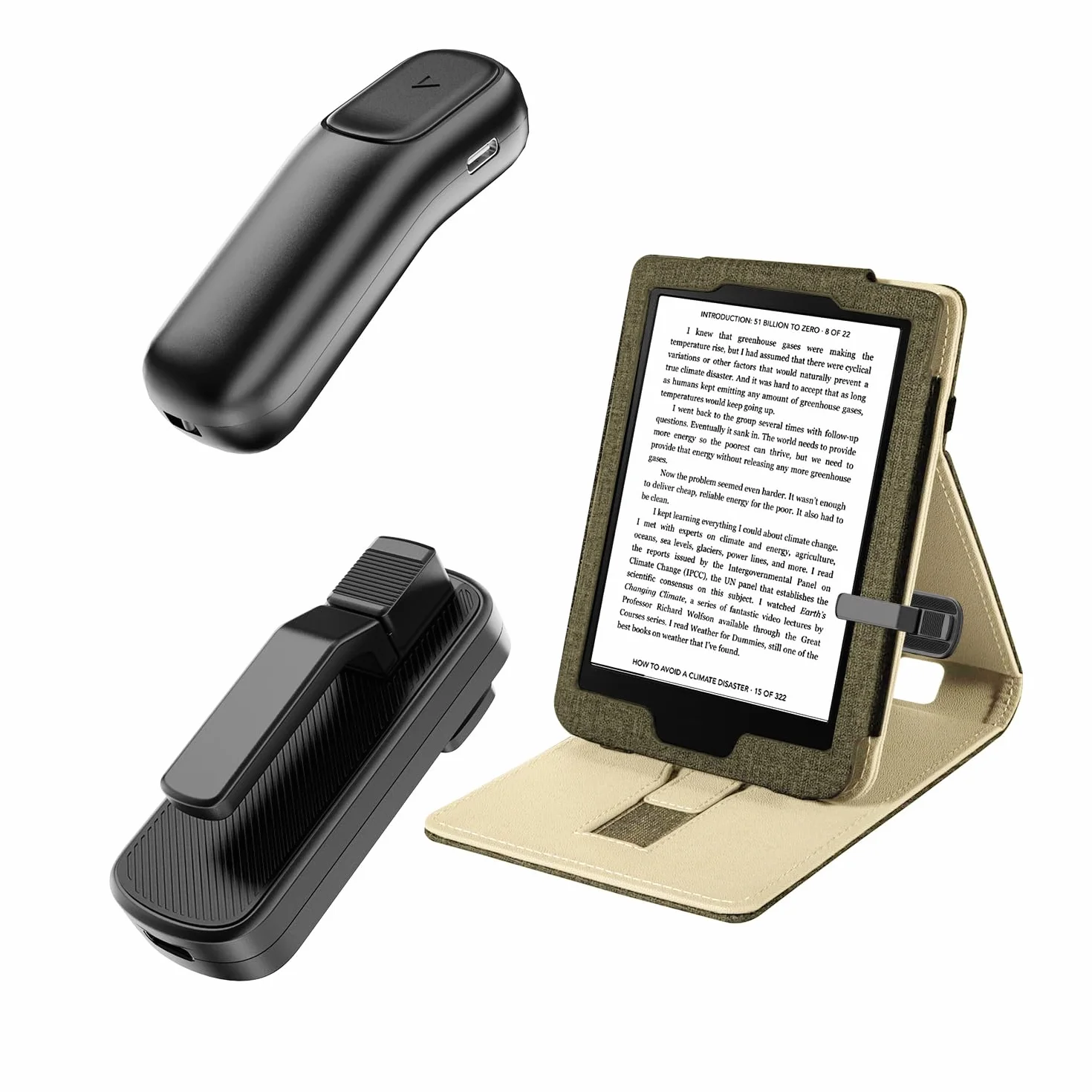 Telecomando per Kindle 2024 del Lettore di Pagine Elettroniche,Progettato per Kindle con Diverse Spessore di Custodie, Compatibile Anche con Smartphone e Tablet.