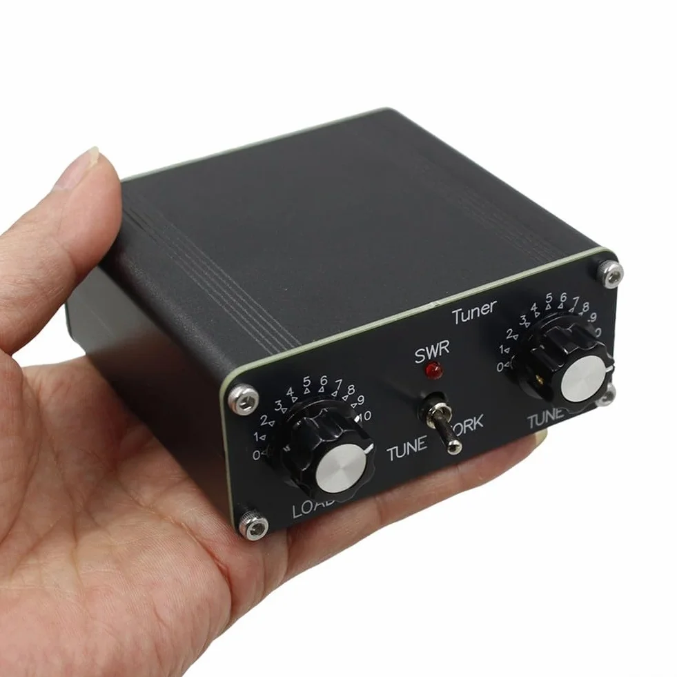 QRP - Sintonizzatore per antenna manuale da 328 MHz con potenza nominale di 5 W, compatibile con vari alimentatori coassiali per radio HAM