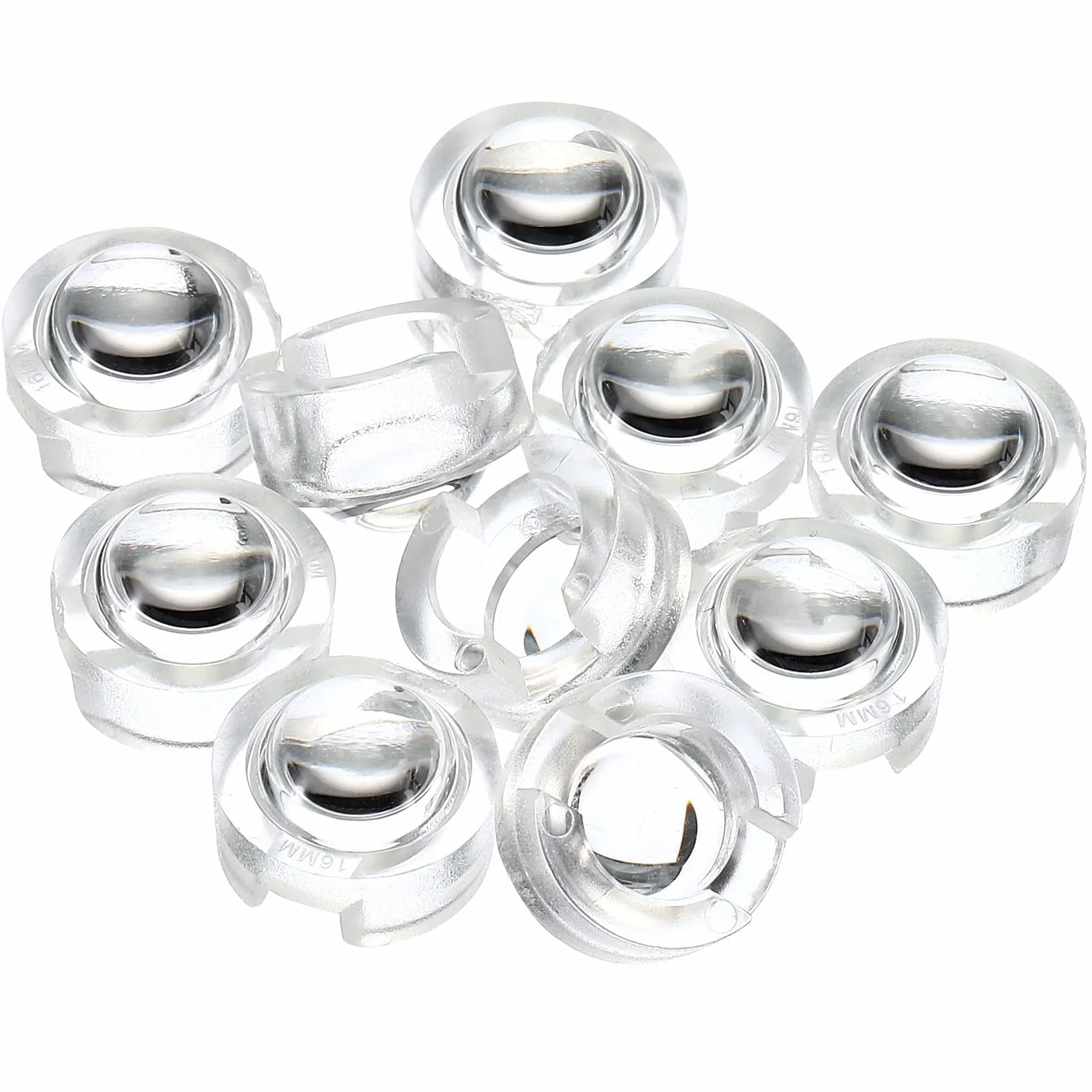 PATIKIL 13mm LED Convesso Lente, 10pz 15 Gradi Raggio Angolo Acrilico LED Ottico Convesso Condensatore Obiettivo per 1W 3W LED Lampada Perline Infrarossi Fotocamere, Trasparenti