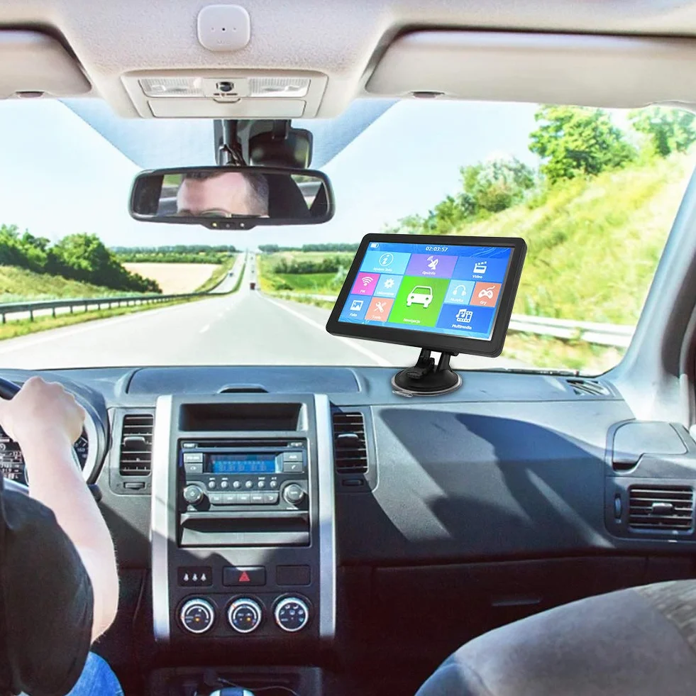 Navigatore GPS per camion per auto Navigatore per auto 9 pollici 8G 256M Radio FM di navigazione GPS con navigazione vocale, Avviso autovelox, Aggiornamento mappe
