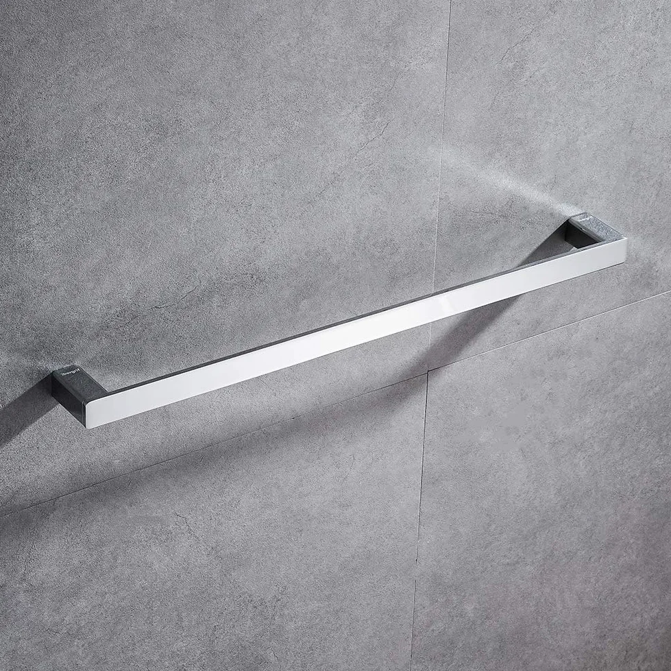 Ibergrif Plinto - Portasciugamani Bagno Quadrato, Porta Salviette a Parete, Argento, Muro, Ottone