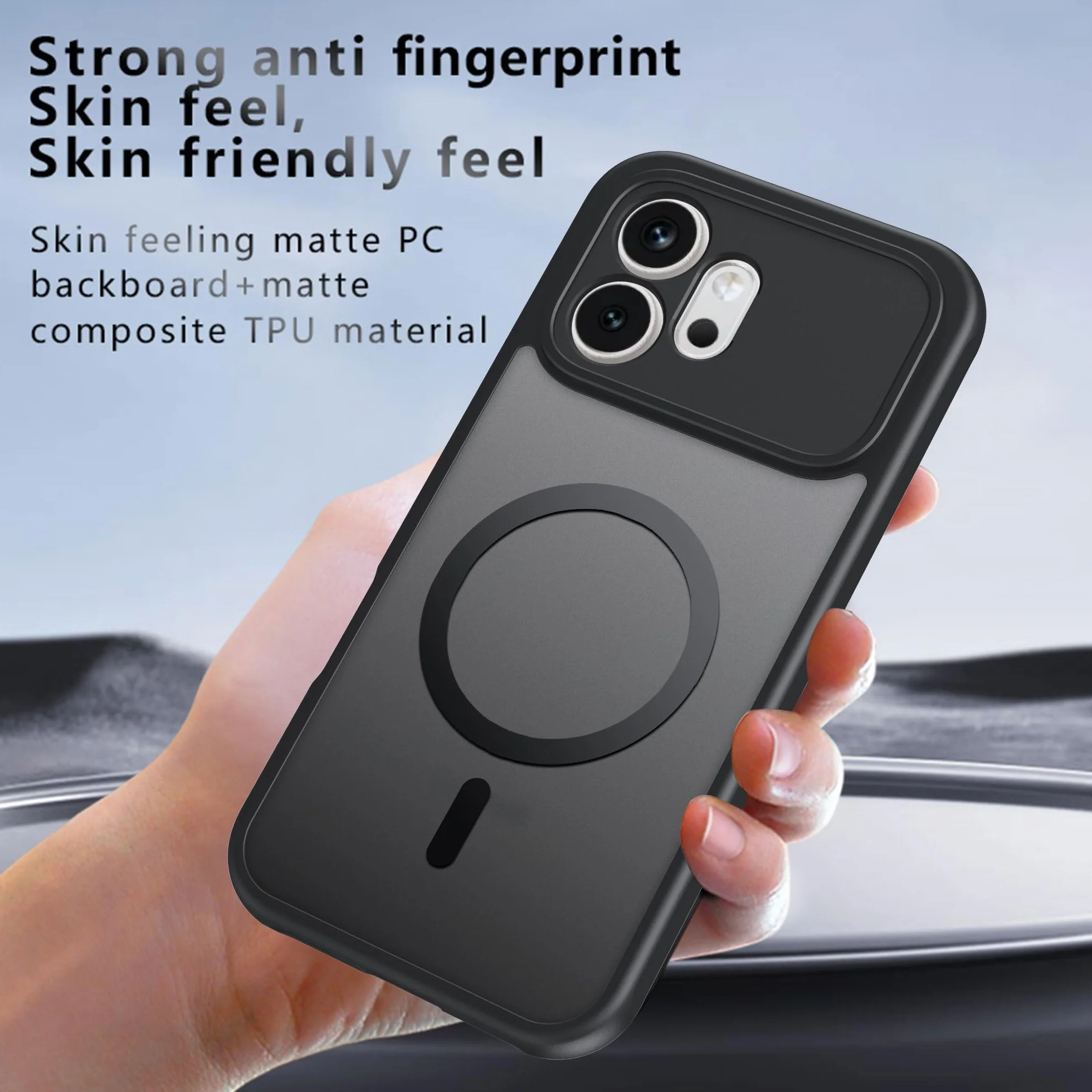 Cover per Honor 600 5G con Magnete Integrato, Antiscivolo, Resistente a Urti e Graffi - Custodia Magnetica per Honor 600 5G - Nero