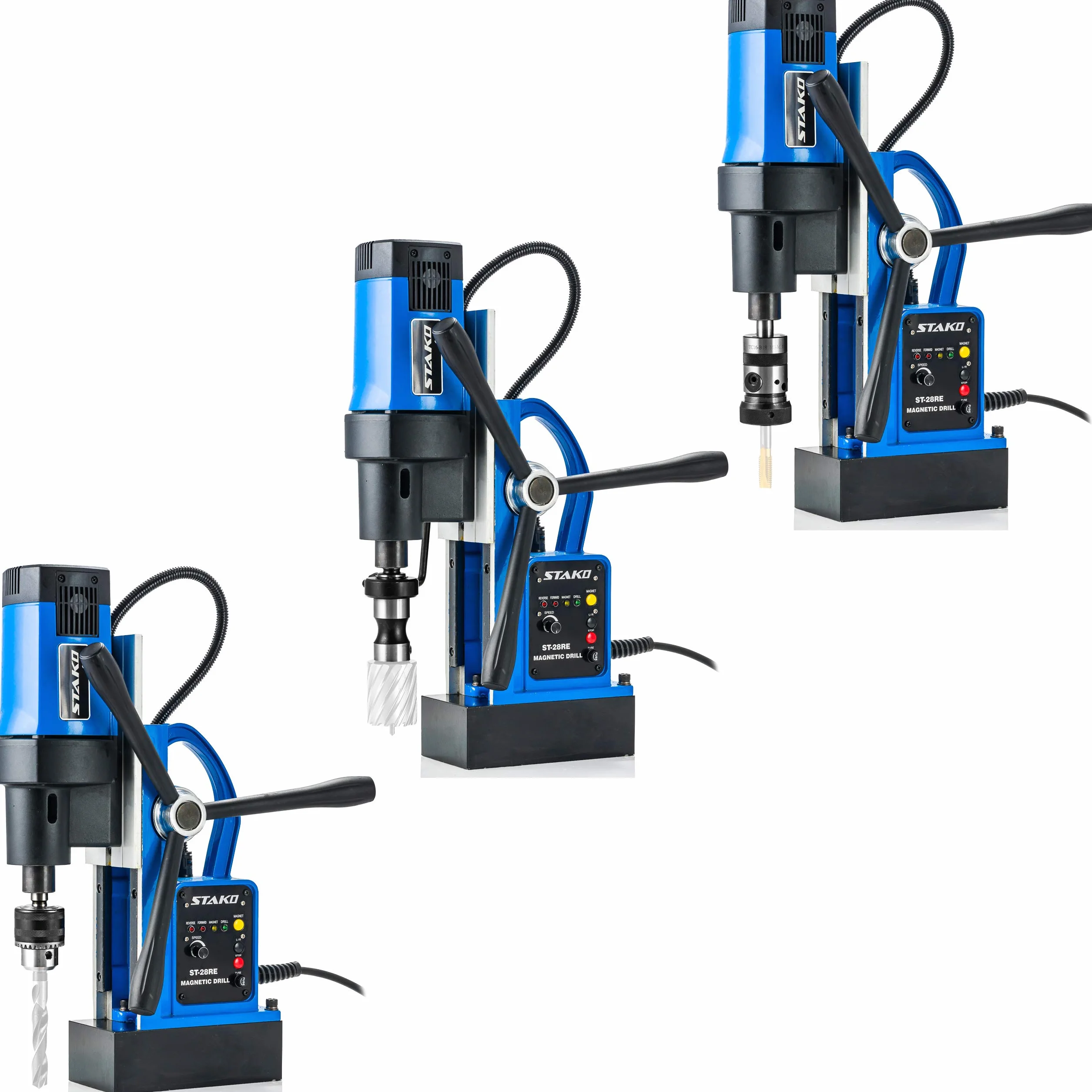 STAKO Trapano magnetico 1800 W ST-28RE Max.Ø80 mm Forza magnetica 16500N Weldon 19 mm mandrino 3-16 mm