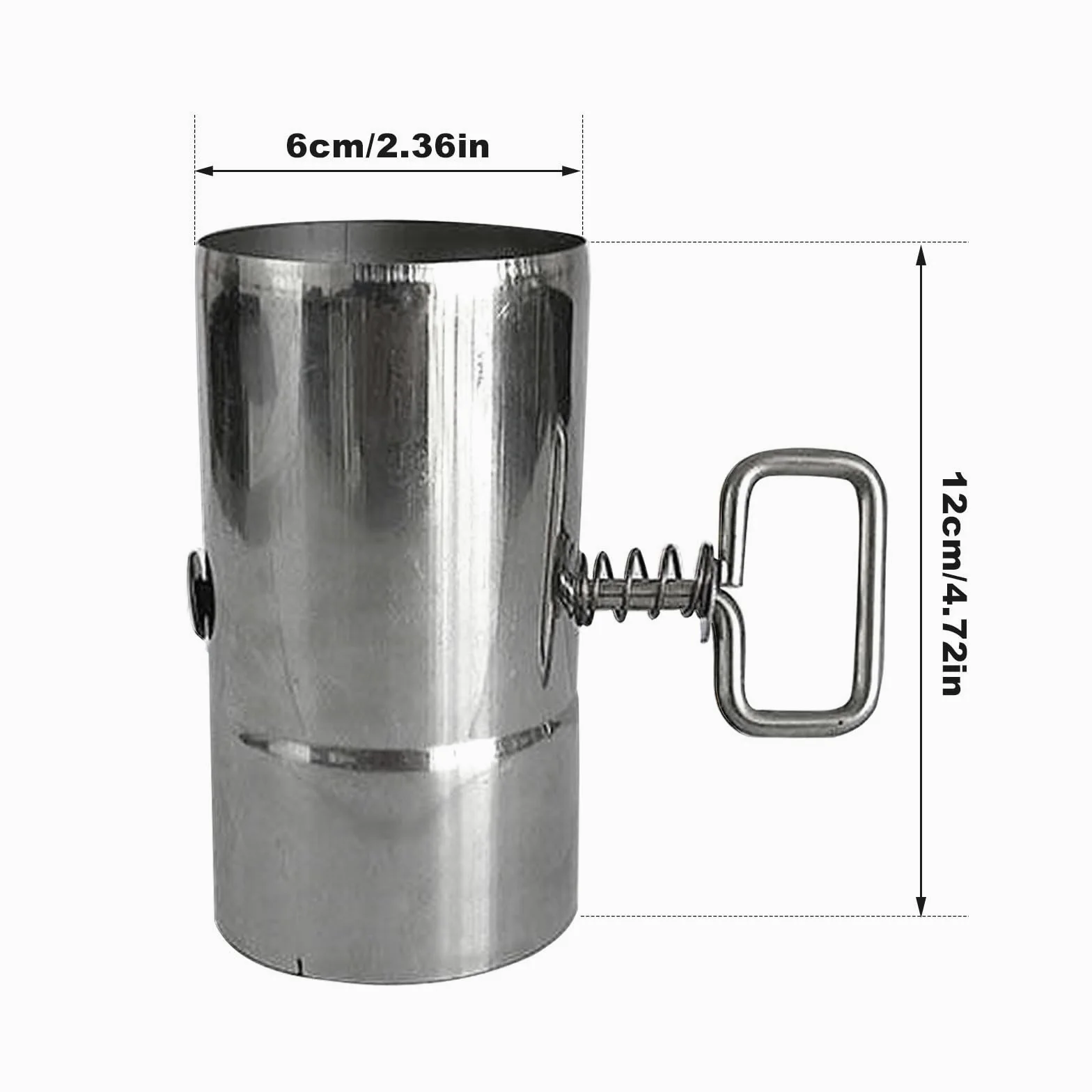 Tubo da stufa con serranda di controllo da 2,36 pollici, (1 confezione, diametro 2,36 pollici/6 cm) Tubo per canna fumaria, canna fumaria in acciaio inossidabile per camino da campeggio all'aperto A