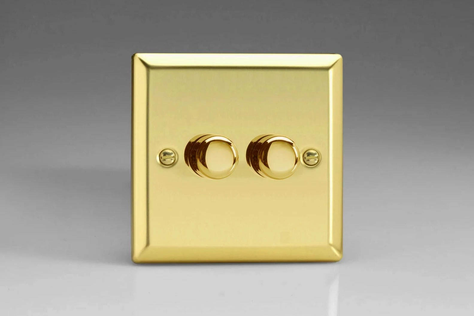 Varilight Vittoriano (lucido), interruttore dimmer a LED, serie V-Pro, 2 uscite (singolo), 1 o 2 vie, 250 Watt (bordo finale)