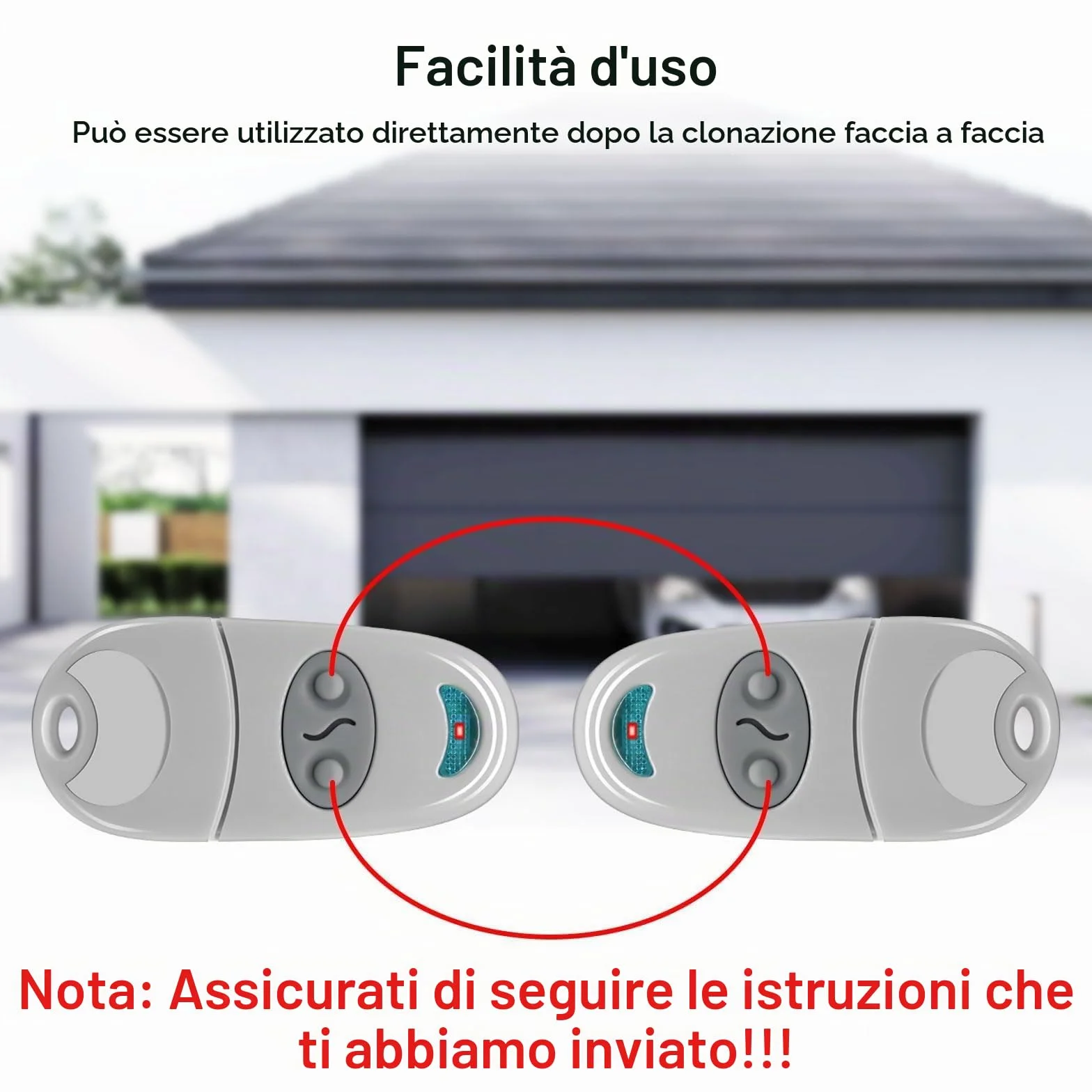 Telecomando Cancello 433,92 MHz 2 Canali Compatibile C@me EV NA EE 3 Pezzi