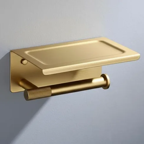 Portarotolo da parete con mensola, impermeabile e antiruggine, ideale per bagno e cucina