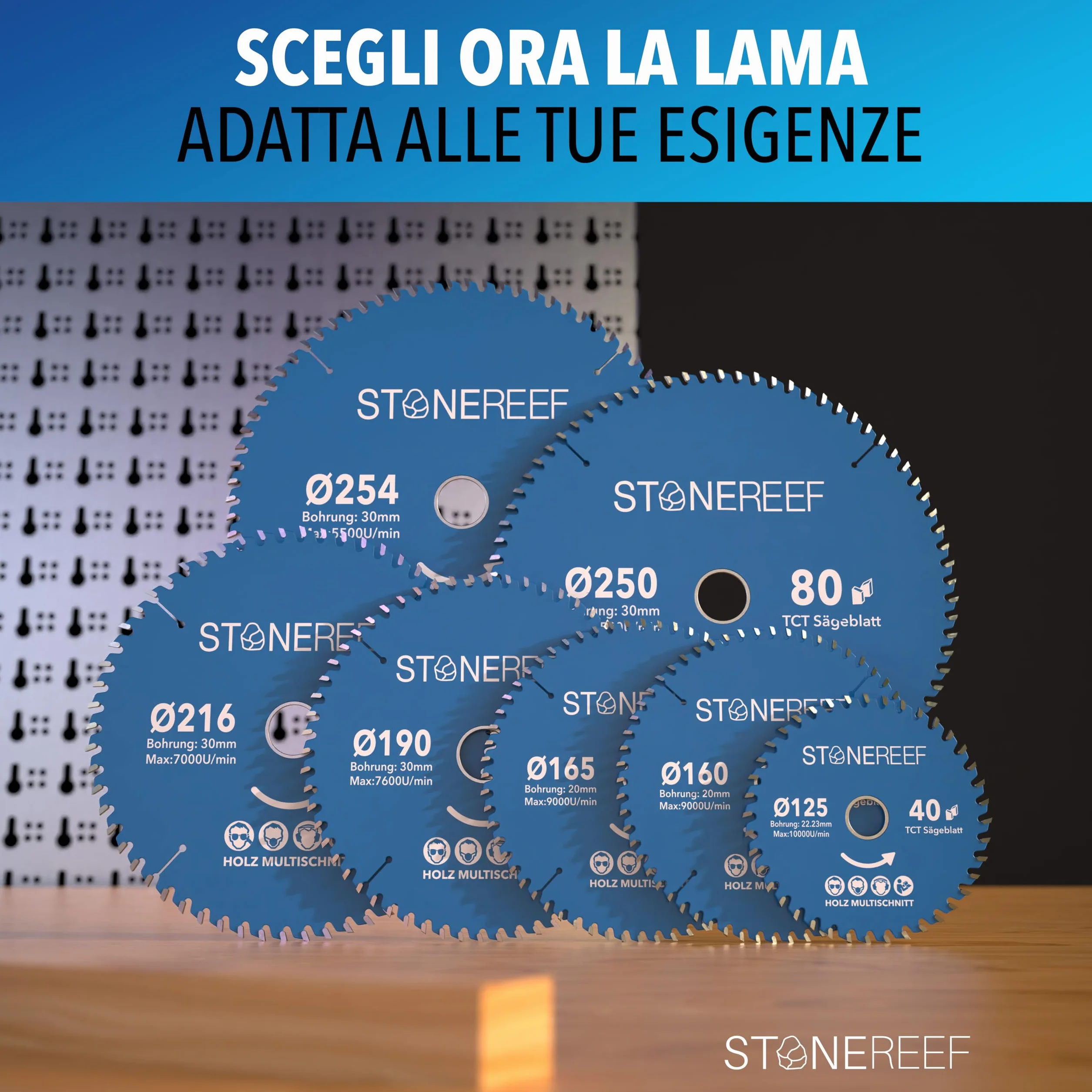 Lama per sega circolare 160x20 cm compatibile Bosch legno metallo alluminio