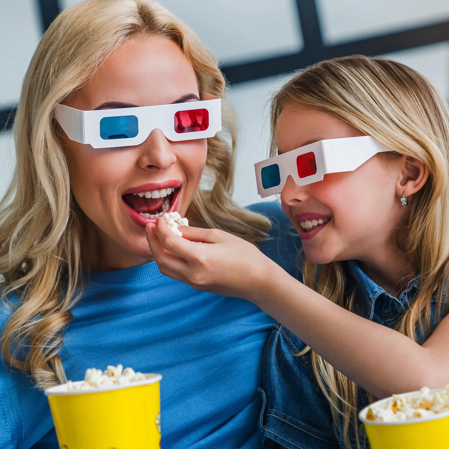 Occhiali 3D, 10 paia di occhiali stereo di carta, lenti rosse e blu per film 3D e decorazioni da viaggio