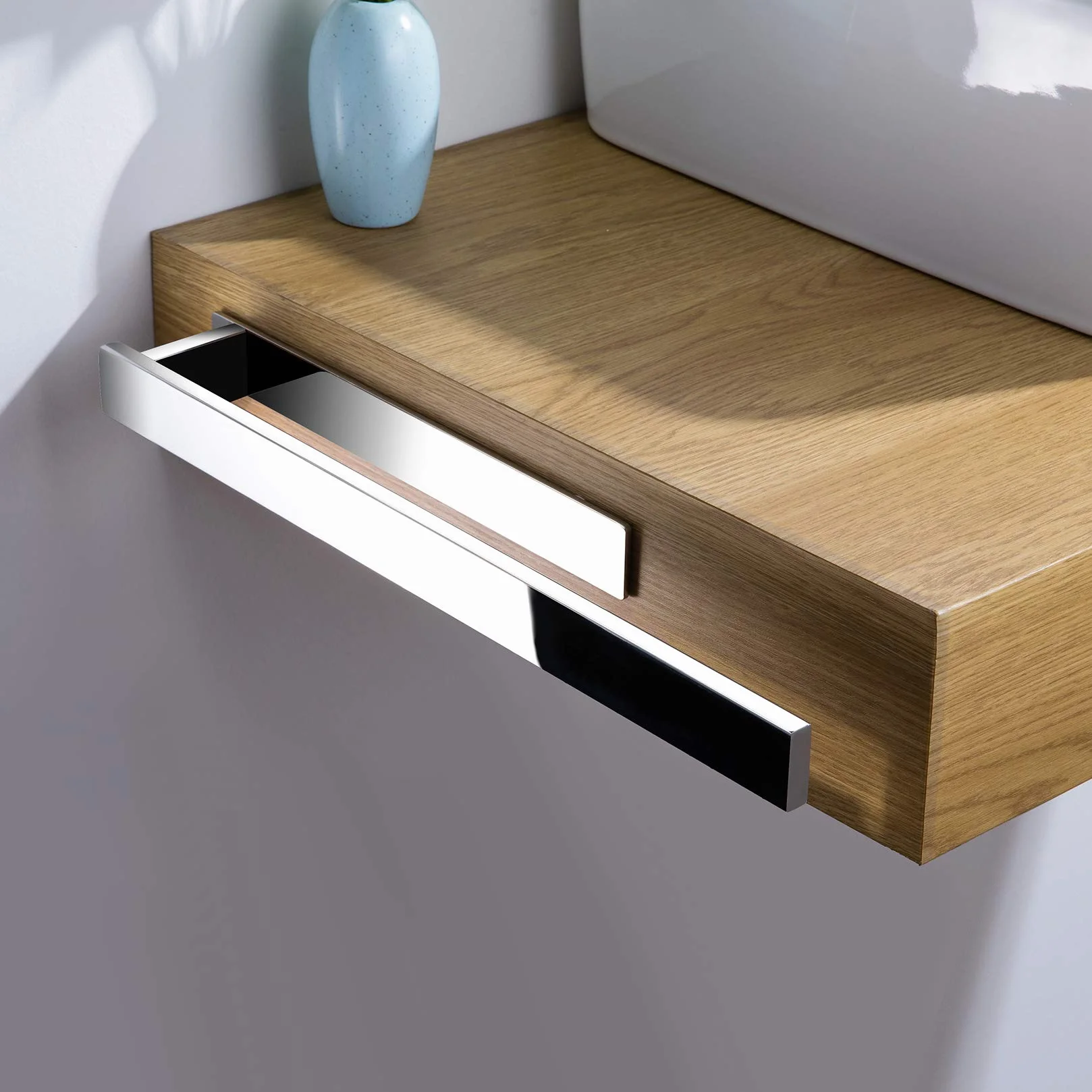 Portasciugamani Bagno Autoadesivo Acciaio Inox Specchio Lucido 39CM