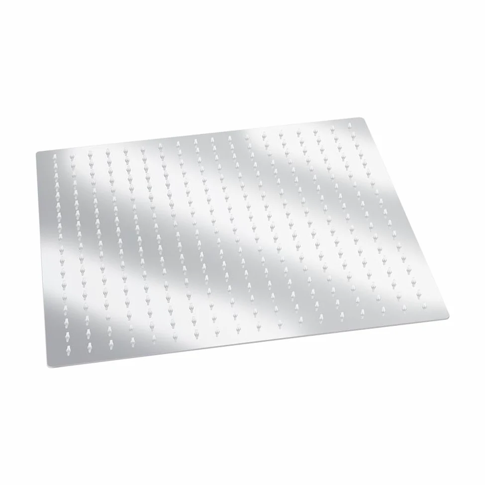 Soffione Doccia, 16 Pollici Quadrata Docce fisse Ultrasottile in Acciaio Inox, Testa di Doccia a Pioggia ad Alta Pressione a Anticalcare, 40X40 cm, finitura cromata lucida