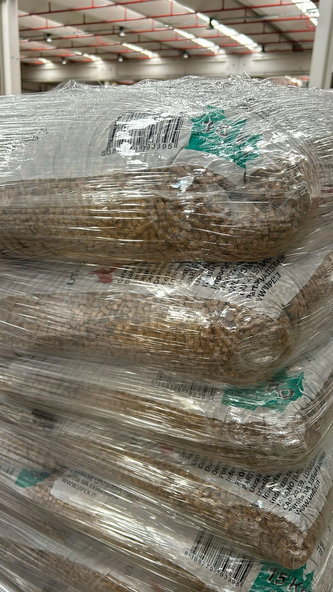 Pellet di Legno Classe A1 15 kg 6mm Alto Potere Calorifico