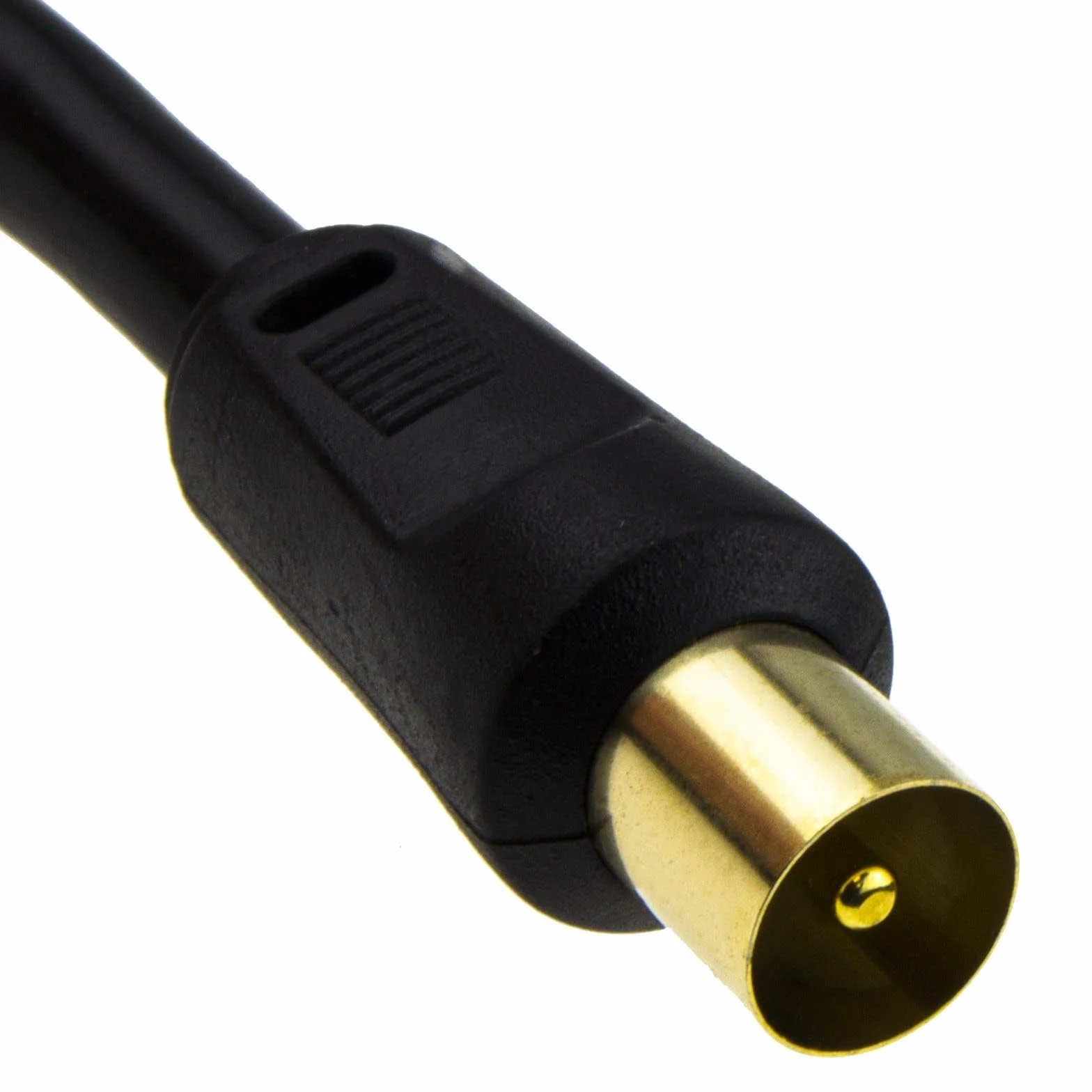 kenable Cavo coassiale RF antenna TV RG6 spina maschio a spina connettori placcati oro Freeview HD 75 Ohm schermato nero 1,5 m