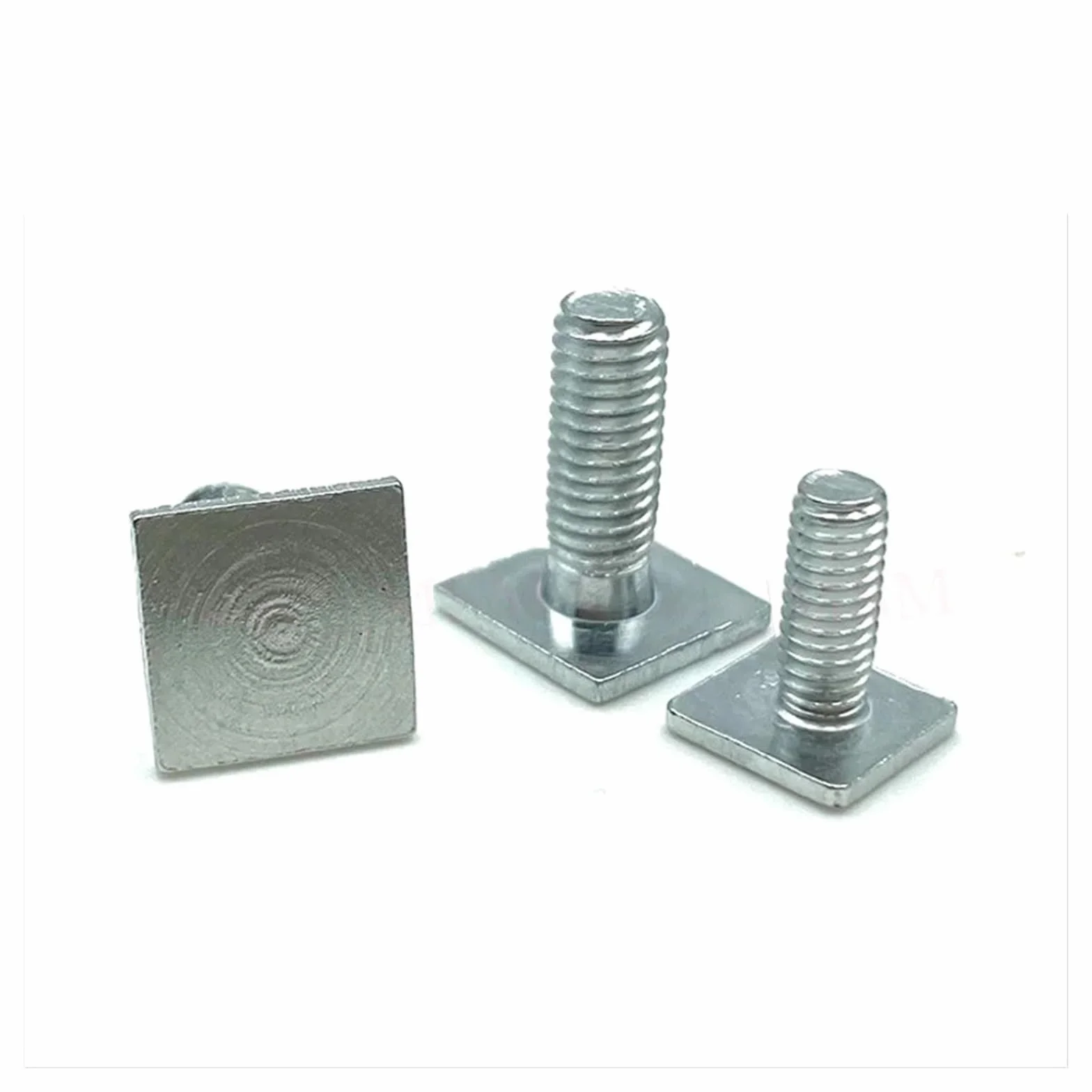 Bulloni a Testa Piatta Quadrata 4.8 Zincato a Forma di T Vite Prigioniera M4 M5 M6 Binario Bullone con Scanalatura a T Silver M4x10mm