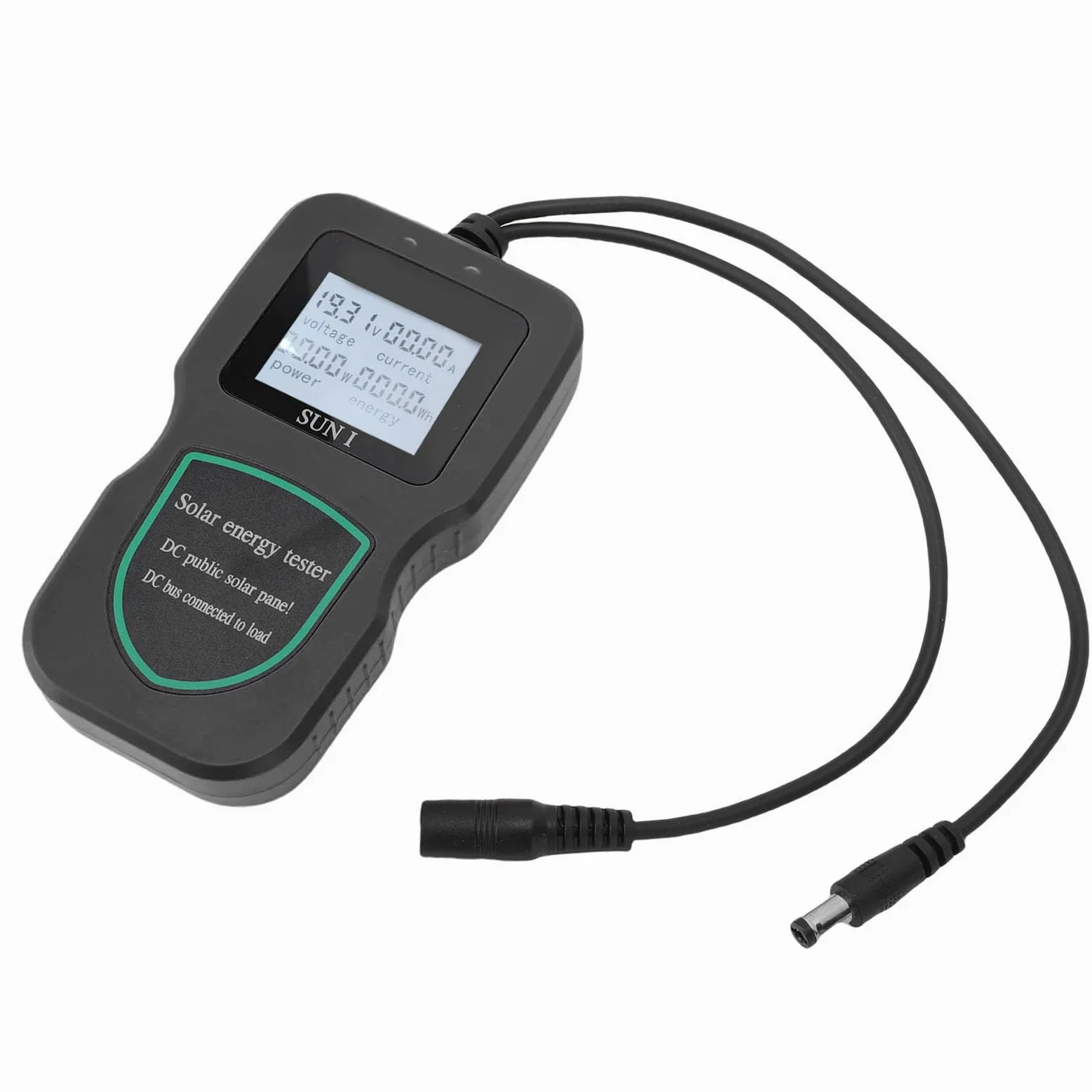 Tester per Pannelli Solari, Materiale ABS, Multimetro MPPT Ad Alta Precisione per Test di Pannelli Solari Fotovoltaici, Ampio Schermo LCD per Professionisti e Appassionati (BLACK)
