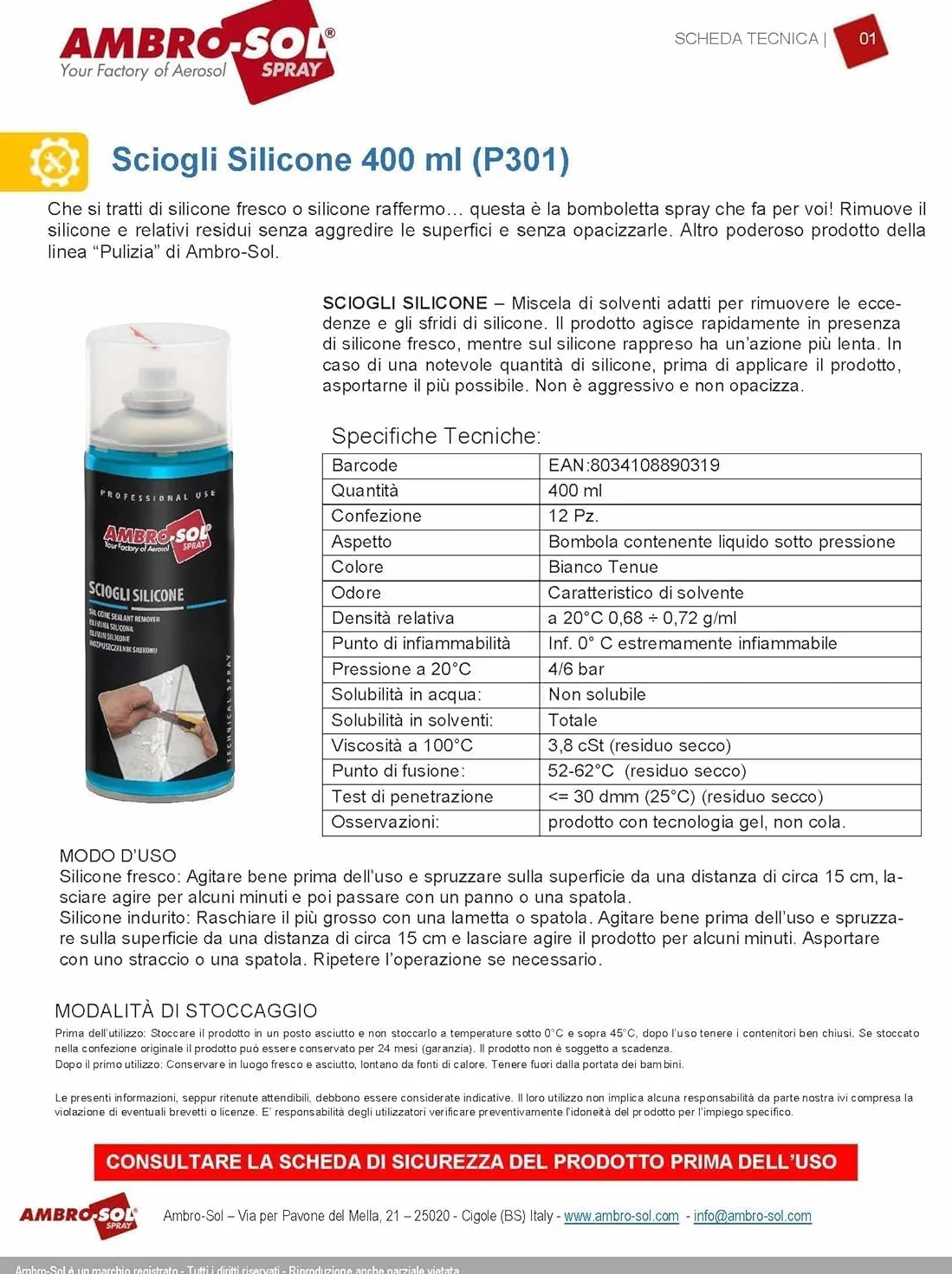 Spray Rimuovi Silicone 400 ml con Raschietto e Guanti Nitrile