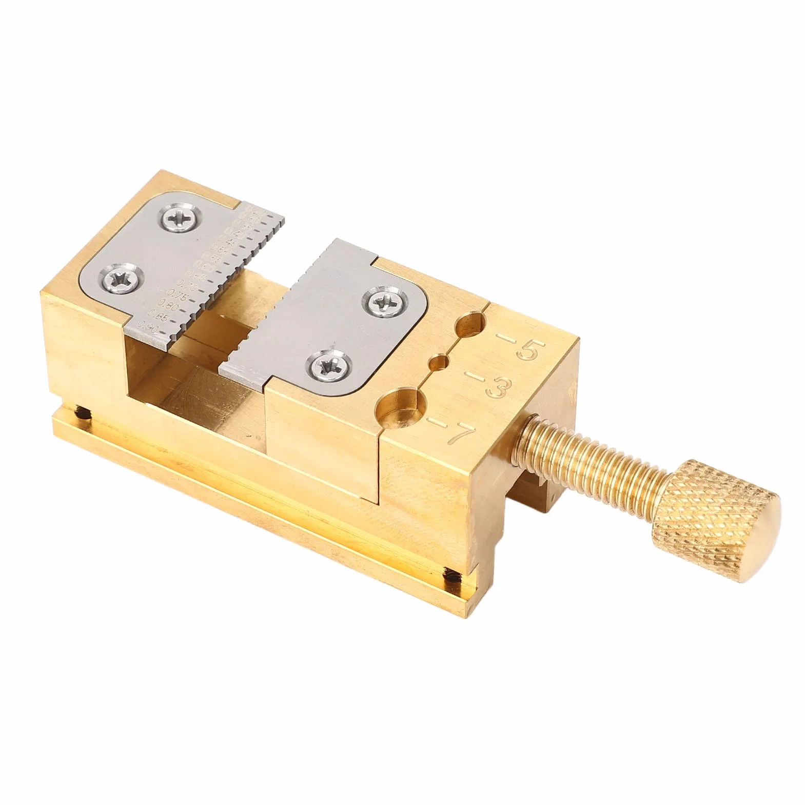Demeras Supporto per Lancette dell'orologio, Morsa da Banco Resistente all'usura Apertura 0,2-0,9 Mm per Riparazione Orologio da Polso