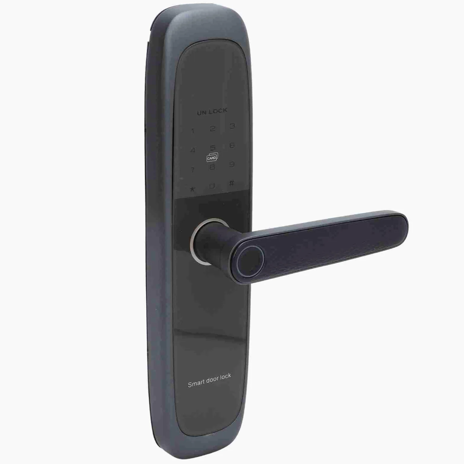 Serratura con Maniglia Digitale per Ingresso Senza Chiave, Controllo Abilitato WiFi, Impronta Digitale, Codice PIN, Tessera, Accesso di Emergenza per L'app (5050)