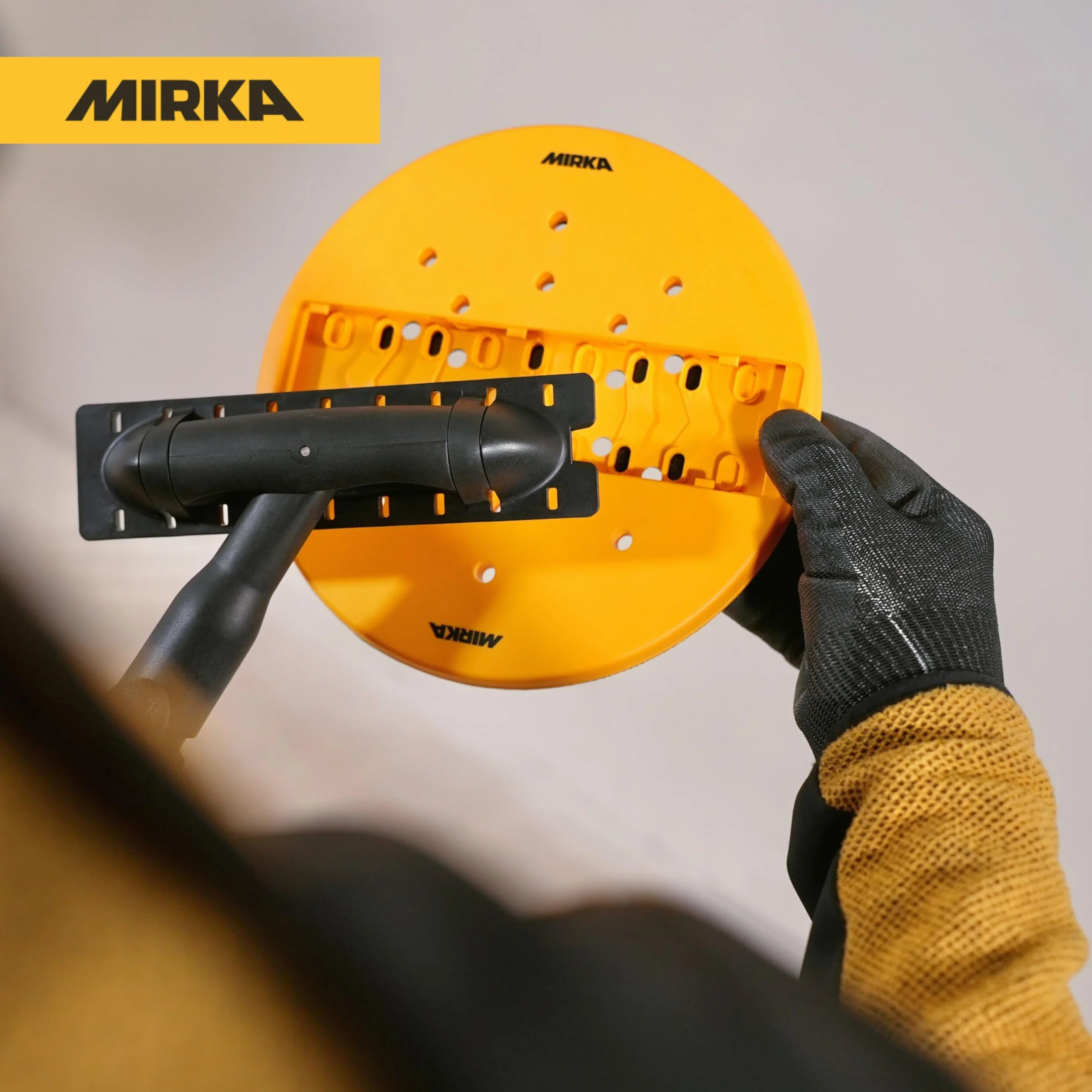 Mirka DecoSander Testa di levigatura stabilizzata 180° per pareti soffitti cartongesso