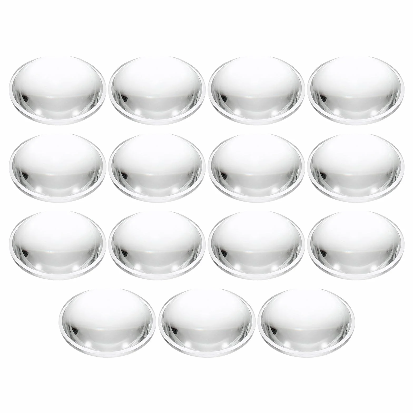 PATIKIL Diametro 28mm Lente Convessa Piatta, 15 Pz Altezza 9mm Lente Ottica Convessa Acrilica LED con Bordo per Torcia Faro Auto Bicicletta Proiettore, Trasparente