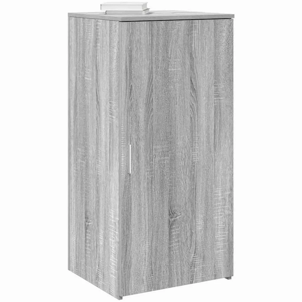 Sonoma - Armadietto portaoggetti grigio 50 x 45 x 103,5 cm, in materiale legno, salvaspazio, con ripiano, per ricevimenti, cantine, balconi e giardino