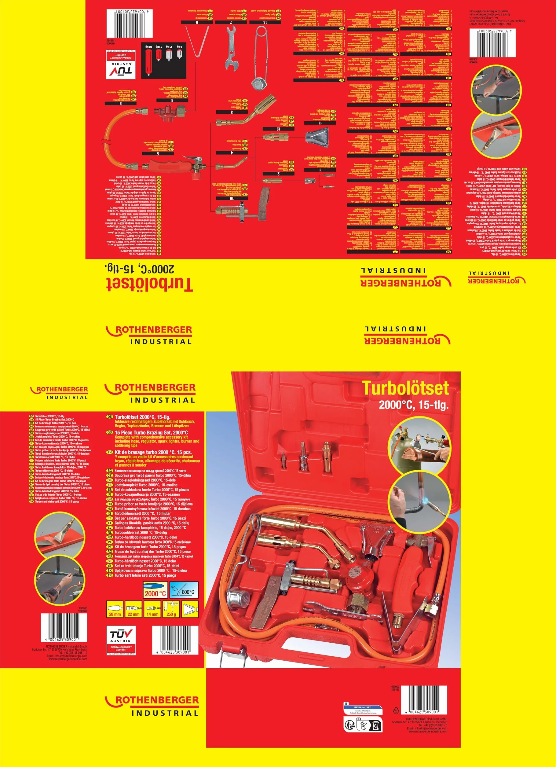 Rothenberger Turbo ha Messo 16 Pezzi Valigia Zestaw