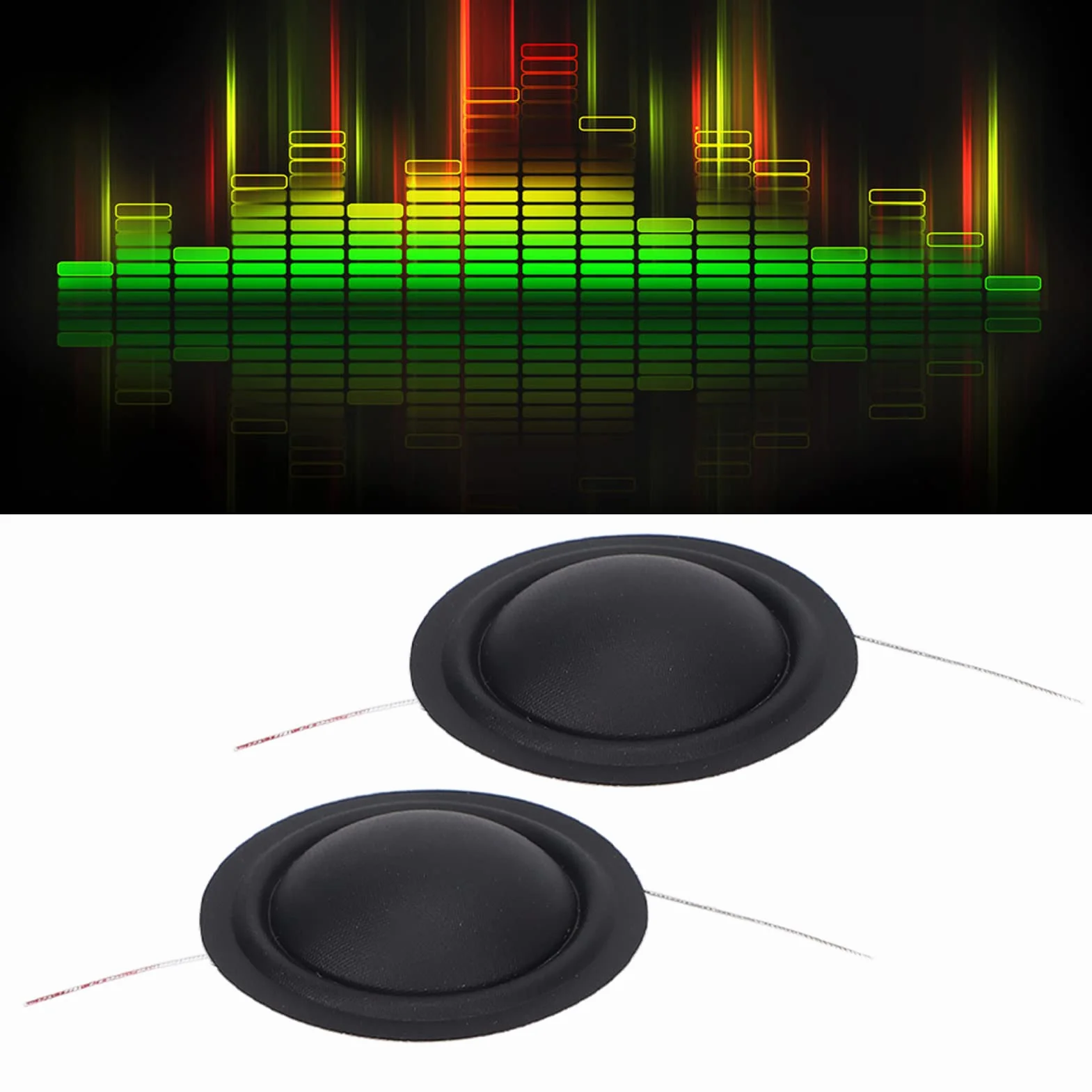 Annadue 2Pcs 25mm Tweeter Bobina Vocale, Pellicola di Seta per Dome Film, Sostituzione Fai da Te per Parti di Riparazione di Altoparlanti