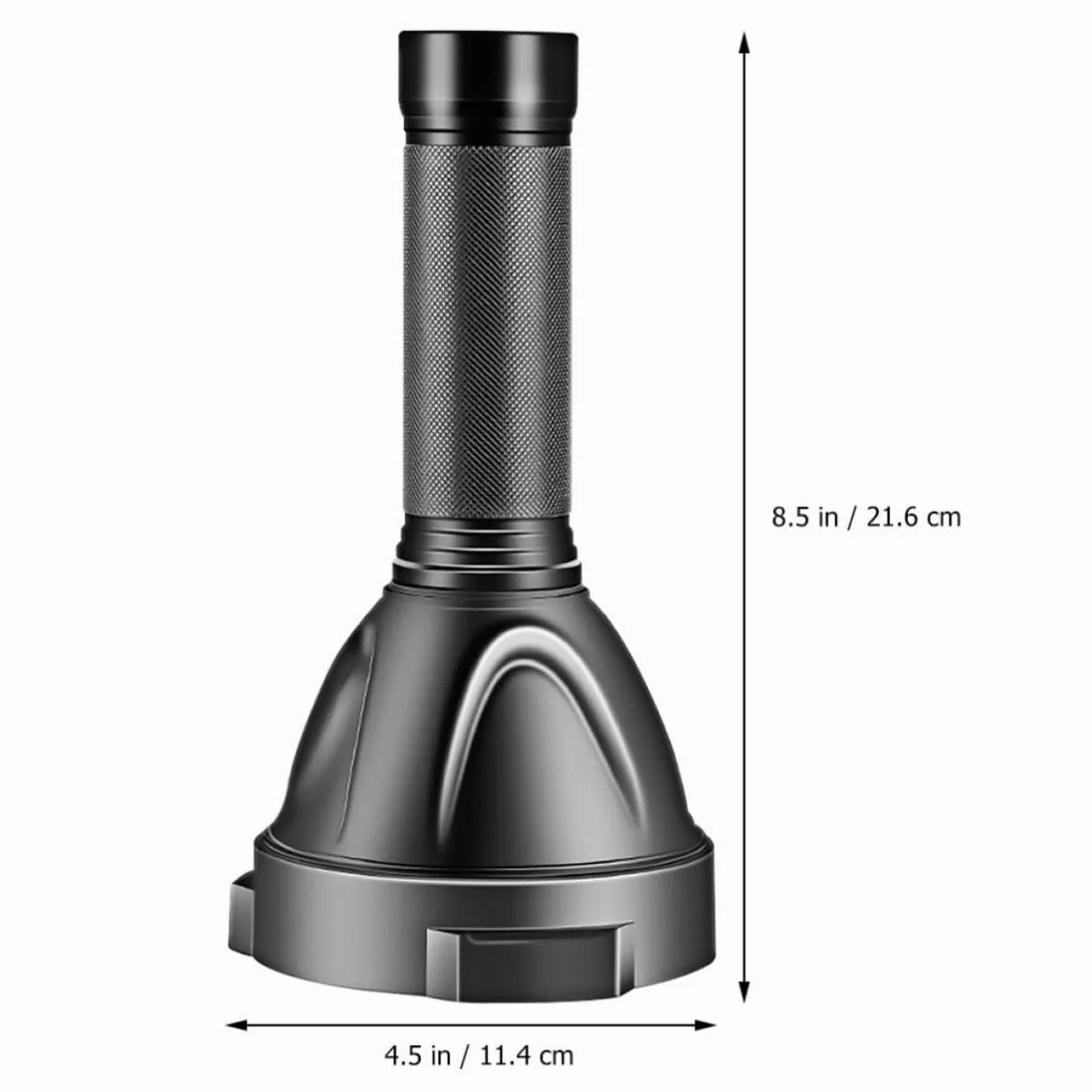 SHINEOFI Torcia Elettrica LED in Lega di Alluminio, Forte Luce | 5000mah, Nero, Resistente a Urti e Pressione, per Campeggio e Pesca, Funzione Lampeggiante