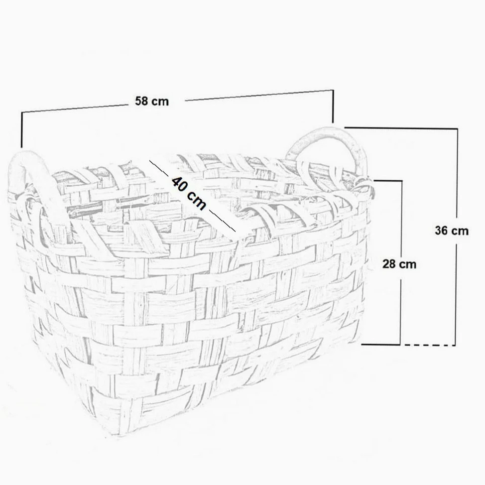 okaffarefatto zimbardi costanza Portalegna sporta cesto cesta portapellet sporta in legno e pellet cm 58
