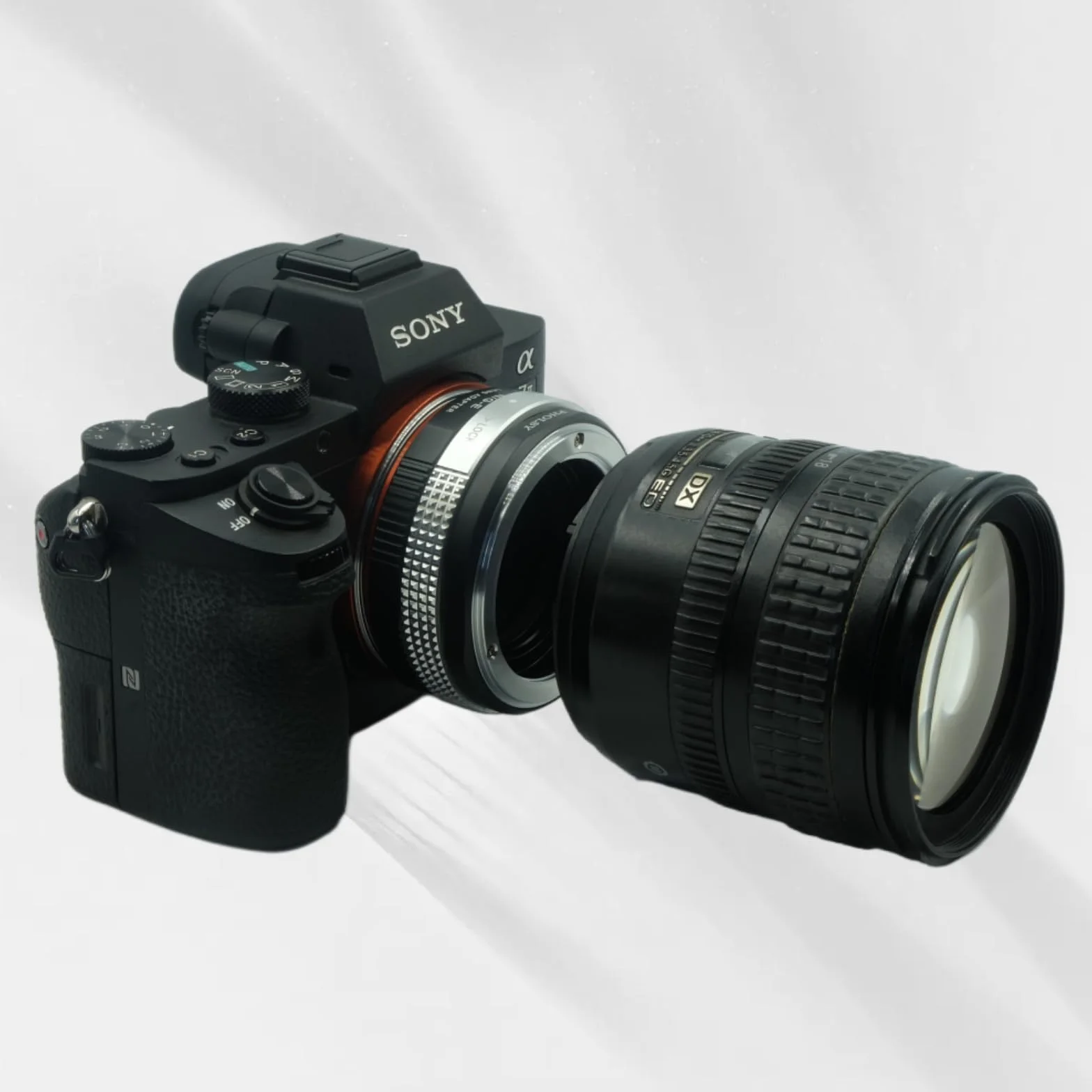 Adattatore con Ghiera Diaframma per Obiettivi Nikkor F (G) sulla Fotocamera per Sony E, a1 a9, a7S III/II, a7S, a7R II/III/IV/V, a7R, a7C, a7 II/III/IV, a7, a6000 a5000 a3500, NEX Serie, QX1, ZV-E10