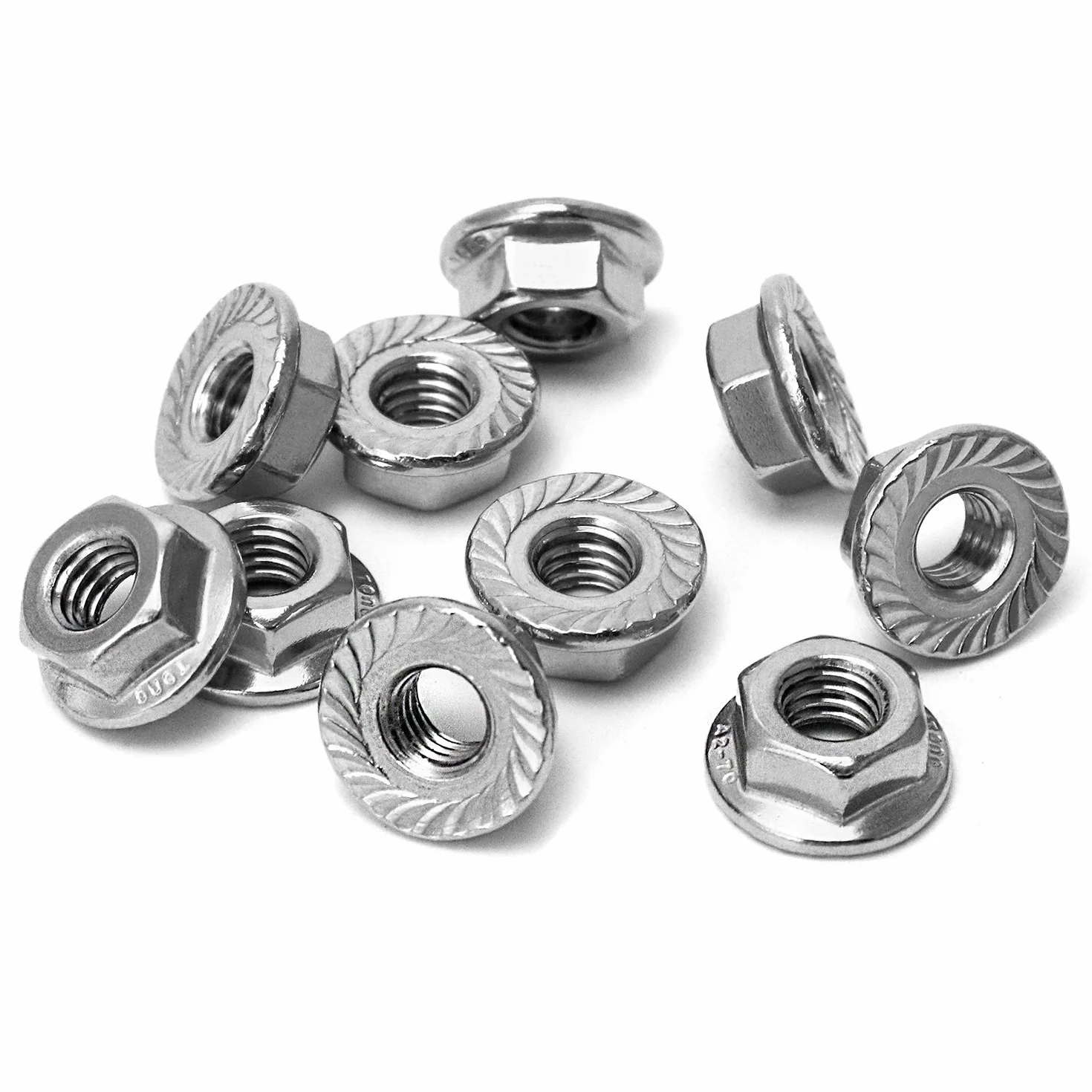 QWORK M6 Dado Flangiato Esagonale, acciaio inossidabile 304, confezione da 50