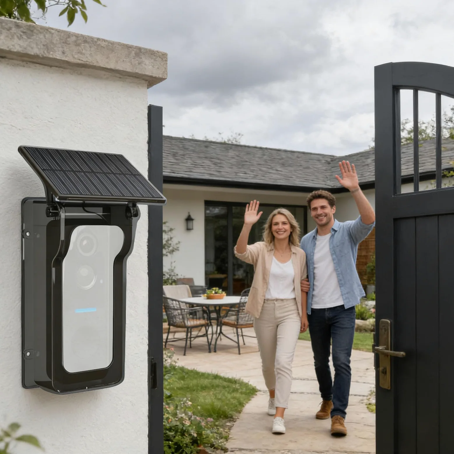Protezione solare in ABS resistente alle intemperie per videocitofono con conversione efficiente della potenza e staffa di montaggio modificabile forte allarme Defender