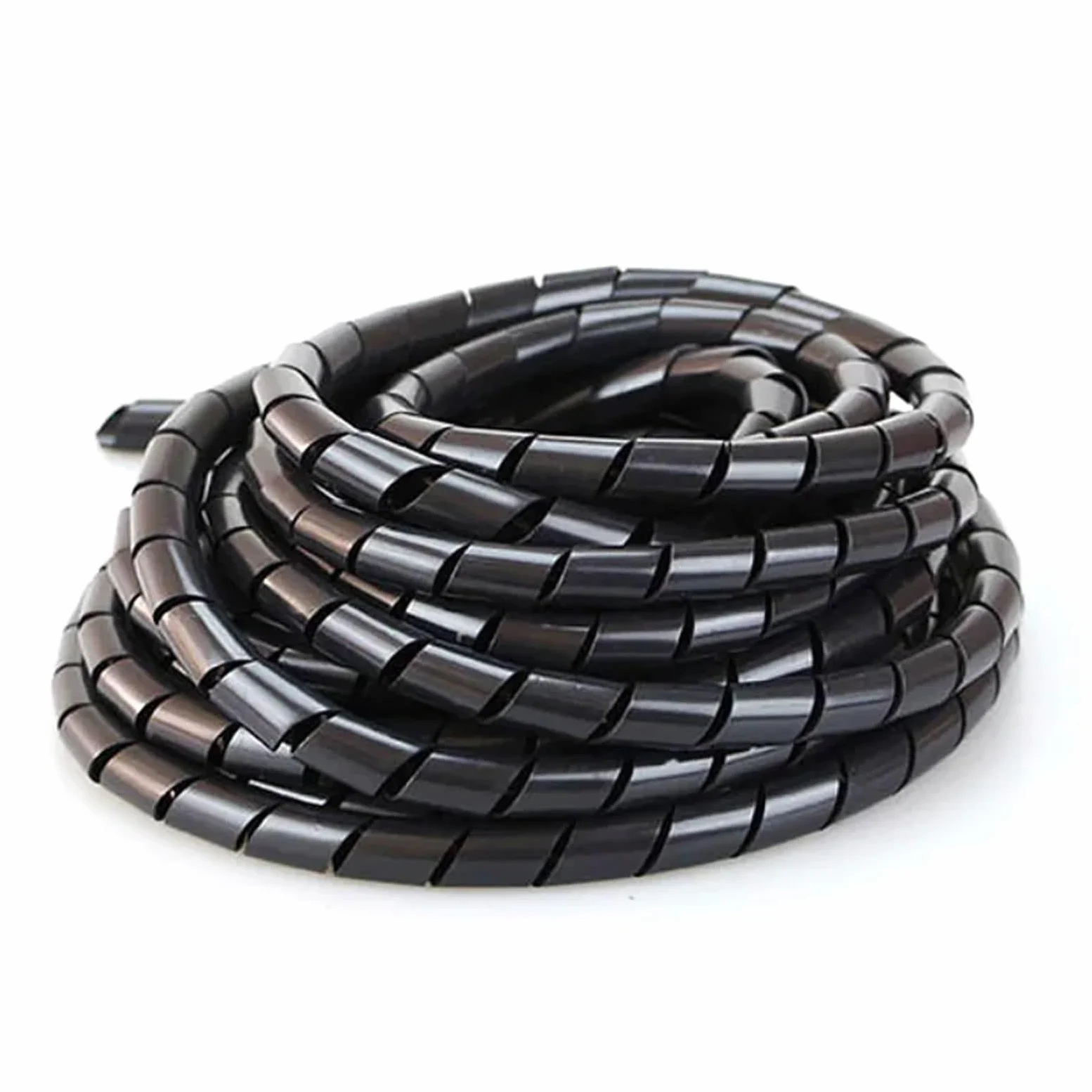 Avvolgicavo a spirale, guaina avvolgicavo a spirale, copertura per tubo flessibile nero e bianco, da 4 mm a 30 mm (nero, 14 mm, 6 metri)