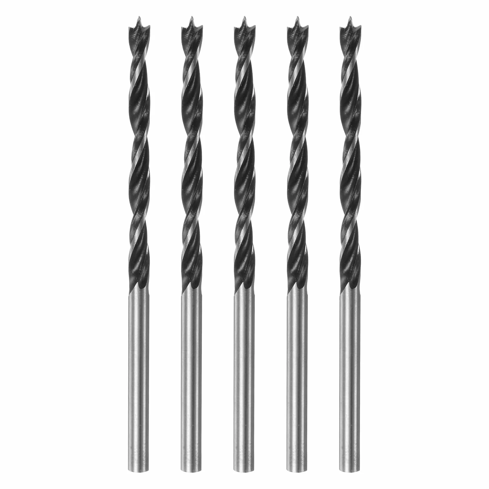QUARKZMAN Trapano Brad Point 3,5mm 9/64" Acciaio Tondo Shank 1,4" Profondità Foratura Legno Carpenteria Plastica Gomma