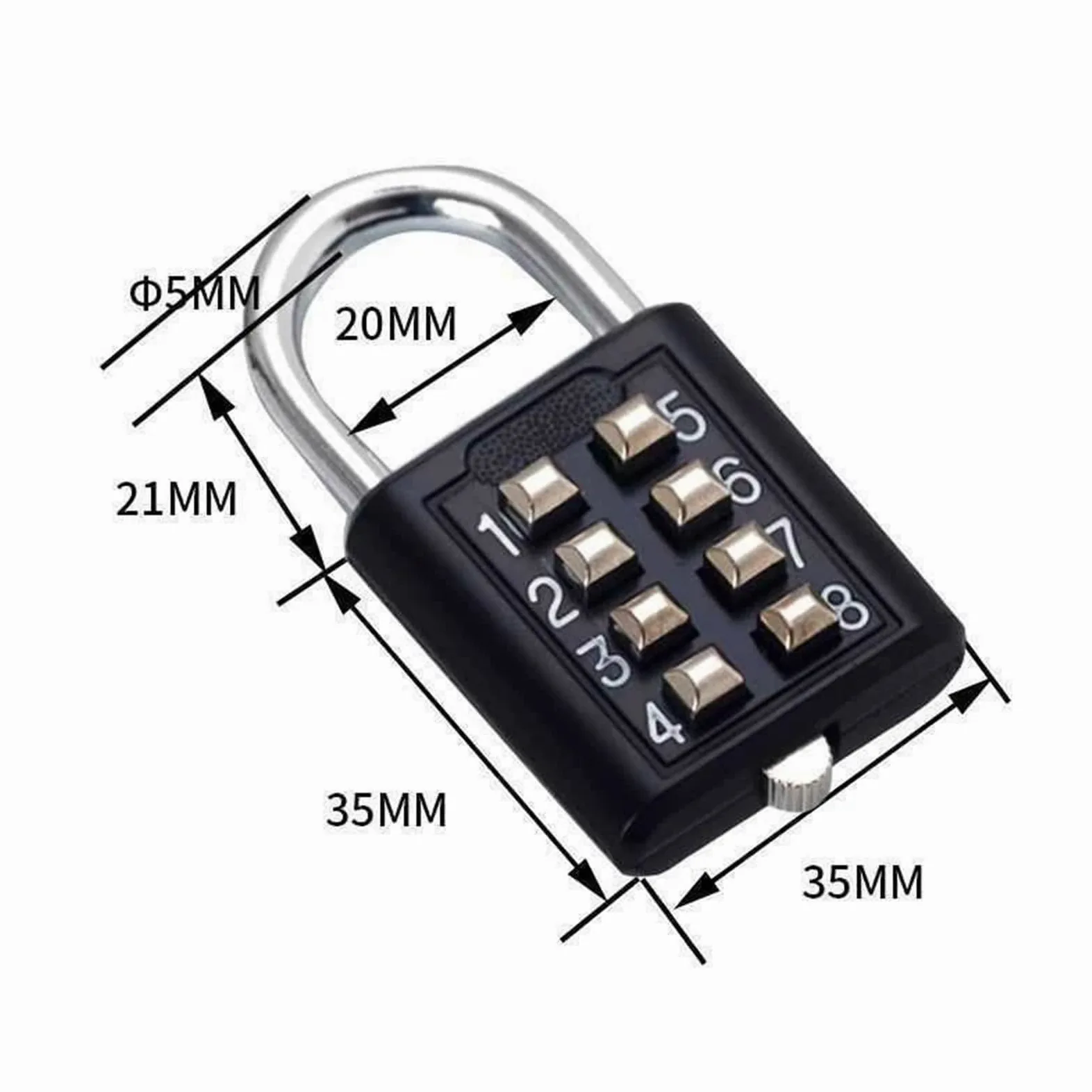 Lucchetto a combinazione Lucchetto a combinazione con codice password a 8 cifre Valigia in lega di zinco for bagaglio Codice da viaggio Smart Lock chiave Blocco antifurto(10 PCS WHITE)