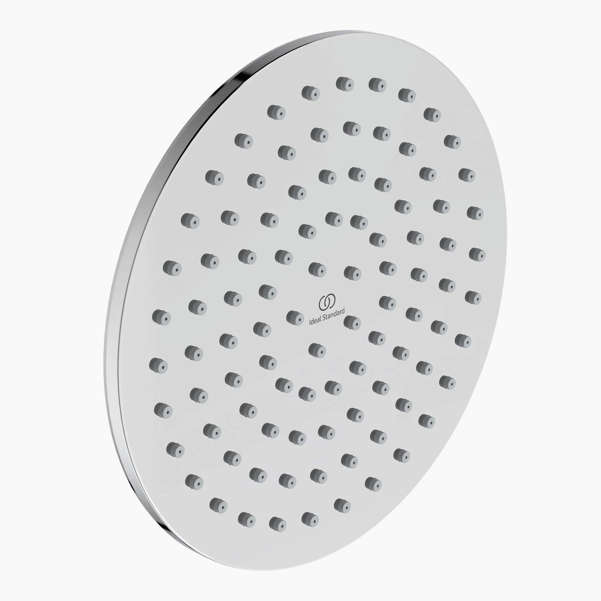 Ideal Standard Idealrain Soffione doccia a pioggia, soffione doccia a risparmio idrico in metallo di alta qualità, attacco universale G-1/2, facile da pulire – Cromo (200x200x10 mm)
