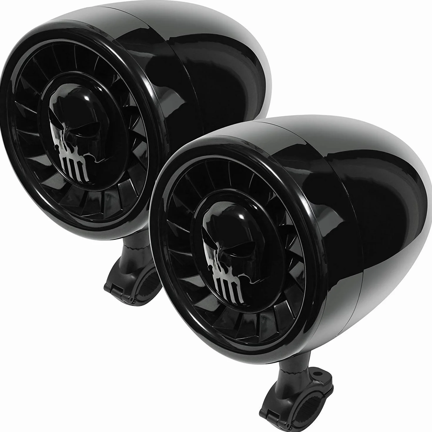 Altoparlanti stereo Bluetooth marini impermeabili da 5 pollici ad alte prestazioni Sistema audio Bass Boat per impieghi gravosi con ingresso USB e AUX, ideale per motocicli ATV/UTV/RZR