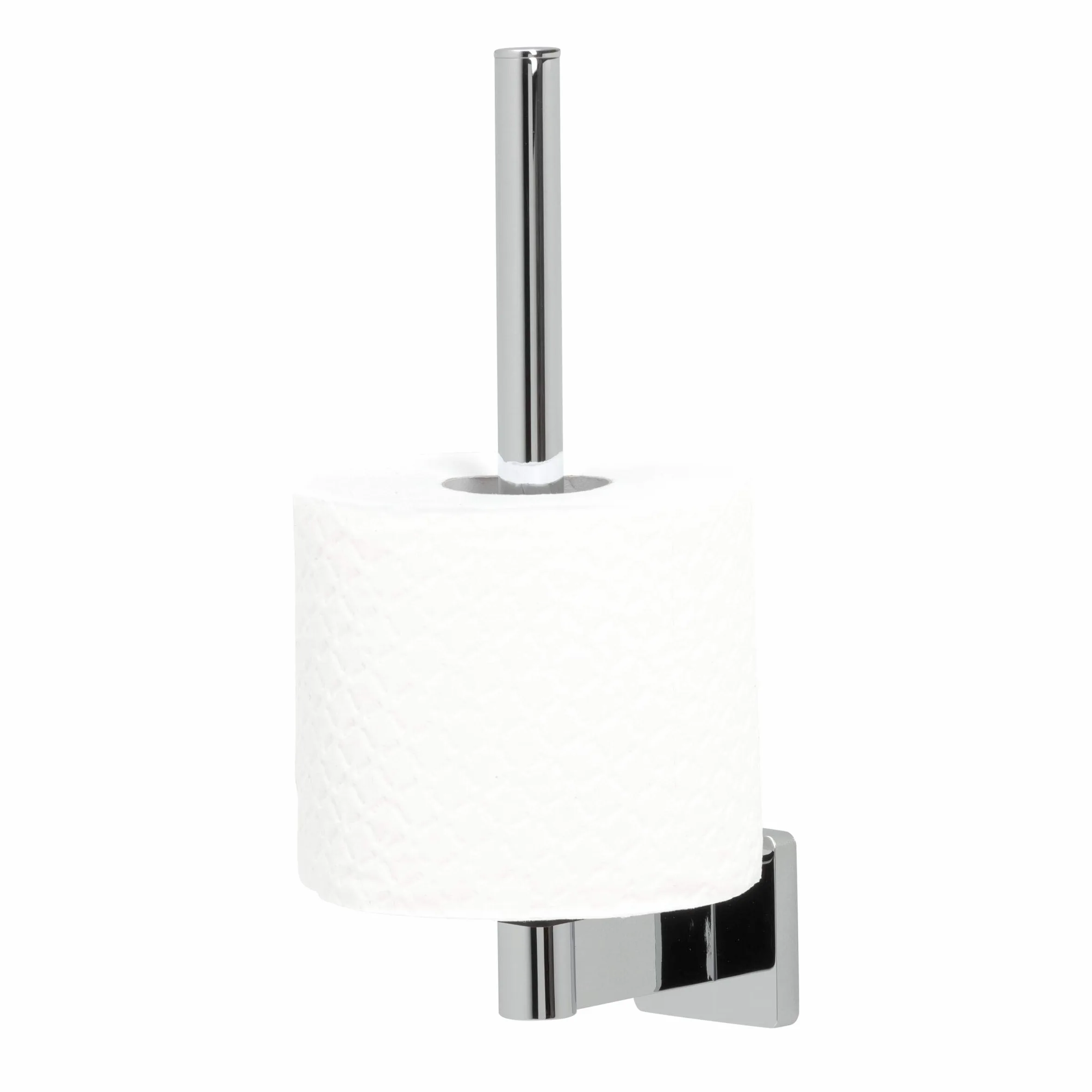 TIGER Dock Portarotolo di Riserva, Acciaio Inox, Cromato, 5 x 24.5 x 9.4 cm