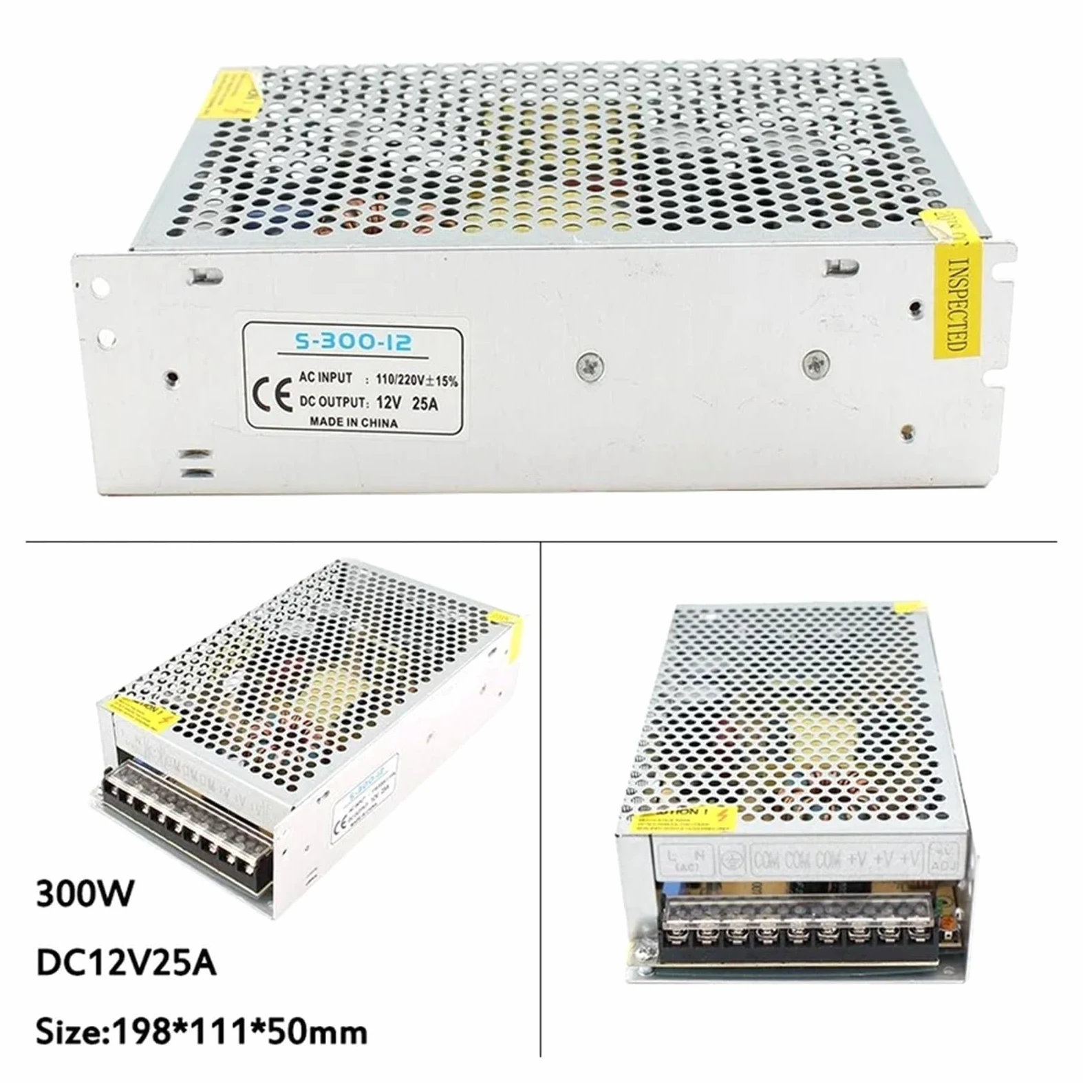1PCS Trasformatore di Illuminazione DC 5V 12V 24V 36V Adattatore di Alimentazione 5 12 24 36 V 1A 2A 3A 5A 6A 8A 10A 15A 20A Driver LED HA CONDOTTO LA Luce di Striscia Laboratorio(12A,DC24V)