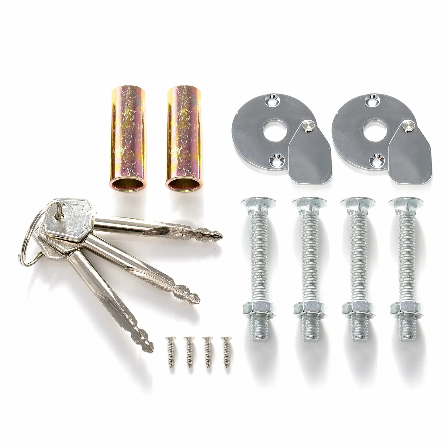 Coppia di serrature per porte da garage con 3 chiavi, bulloni di sicurezza robusti per porte in legno o metallo