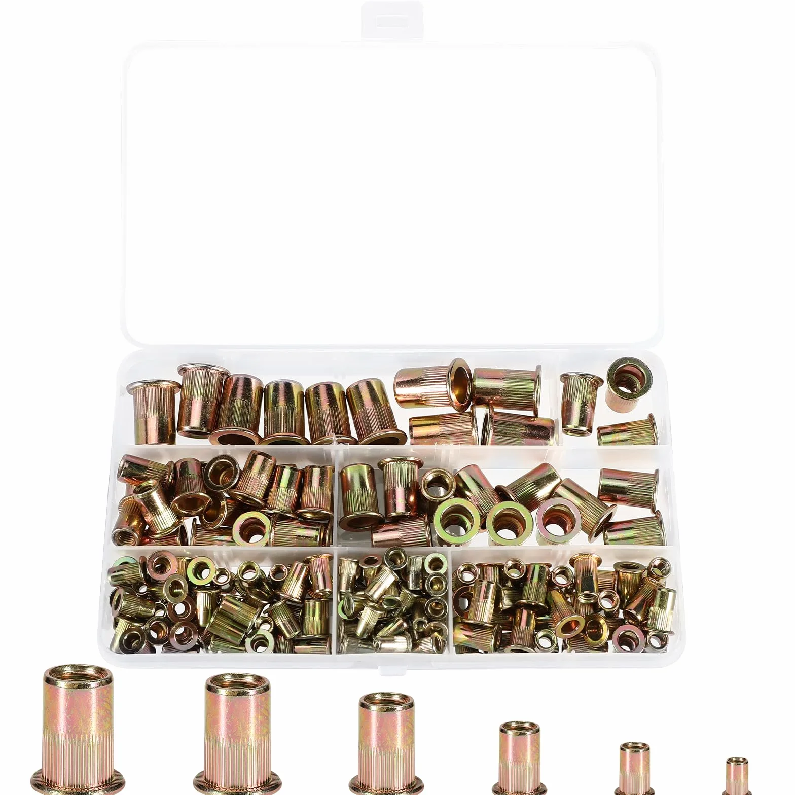 Kit di Dadi Rivetti in Acciaio Zincato M3 M4 M5 M6 M7 M8 M10 165 Pezzi