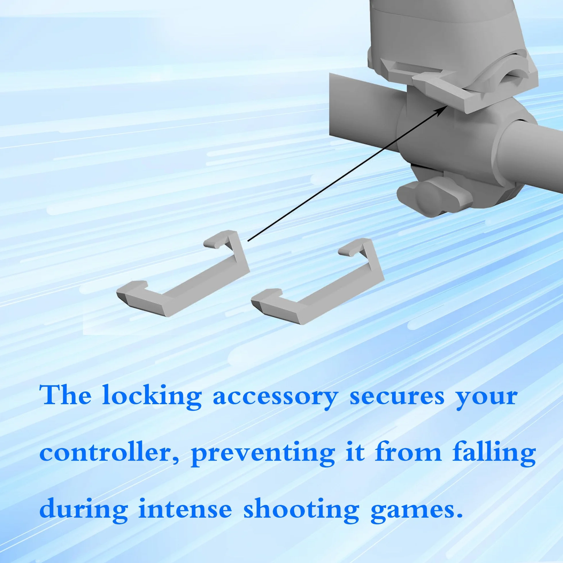 Baomaeyea VR Gunstock per Meta Quest 2, calcio della pistola compatibile con le impugnature del controller VR Meta Quest2 per migliorare la stabilità e il controllo dell'adattatore magnetico per fucil