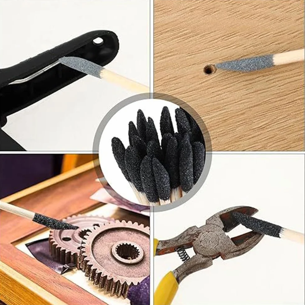 Levigatura a doppia testa 13 x 0,5 cm grana 150/280 set per legno plastica fai da te
