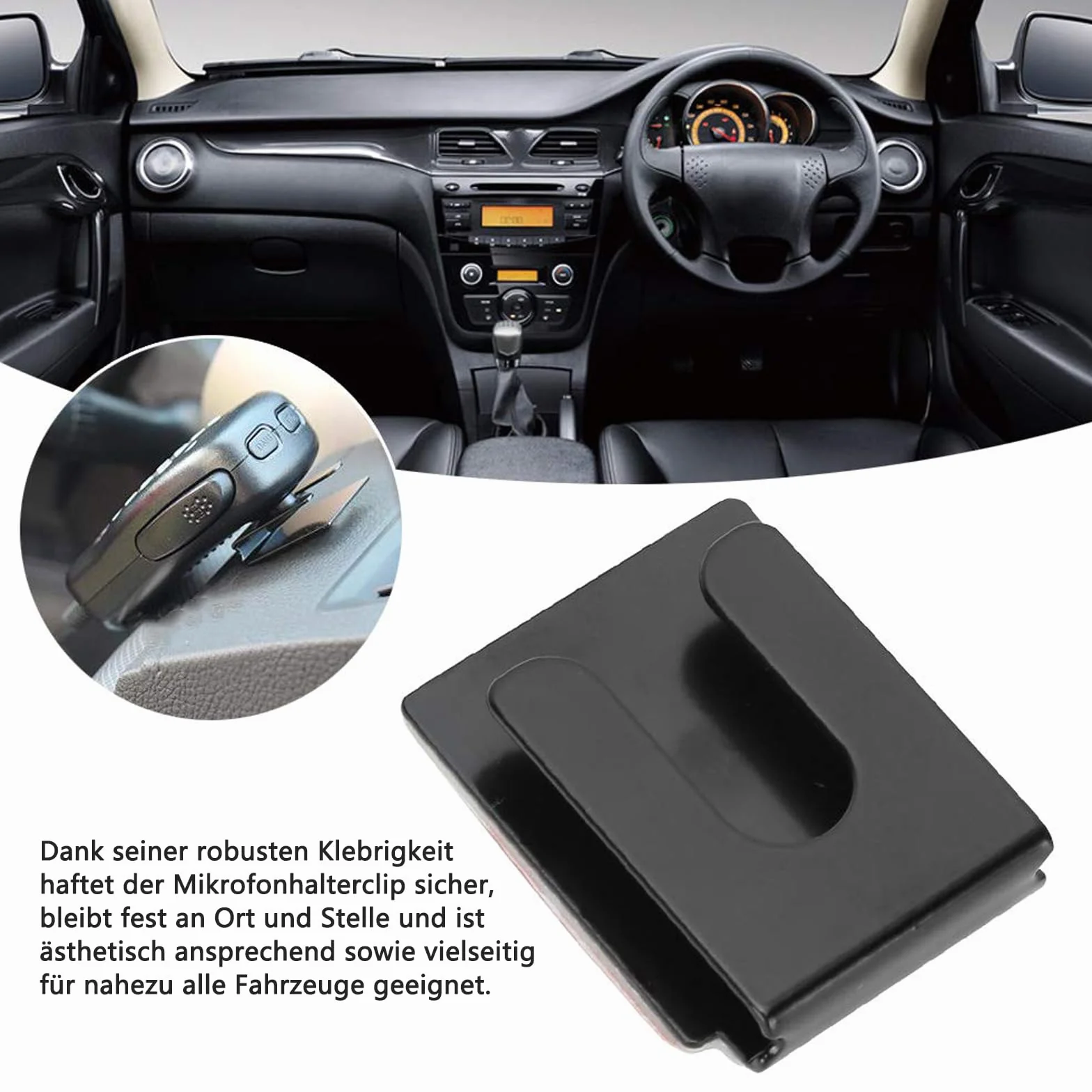 4 Pezzi di Clip Portamicrofono, Portamicrofono per Auto, Portamicrofono per Auto, Portamicrofono per Radio, Clip per Appendere Il Microfono del Telefono Cellulare, per YAESU, Kenwood, ICOM