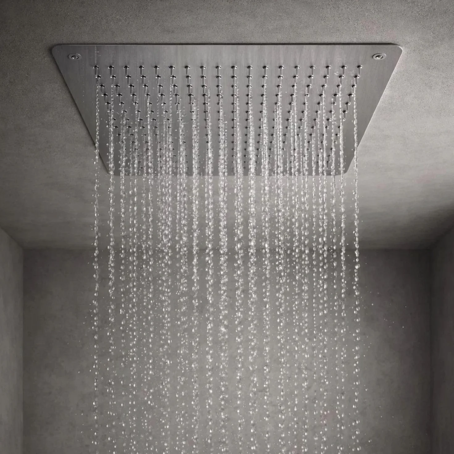 Soffione Doccia a Soffitto Installazione da Incasso Acciaio Inox Quadro