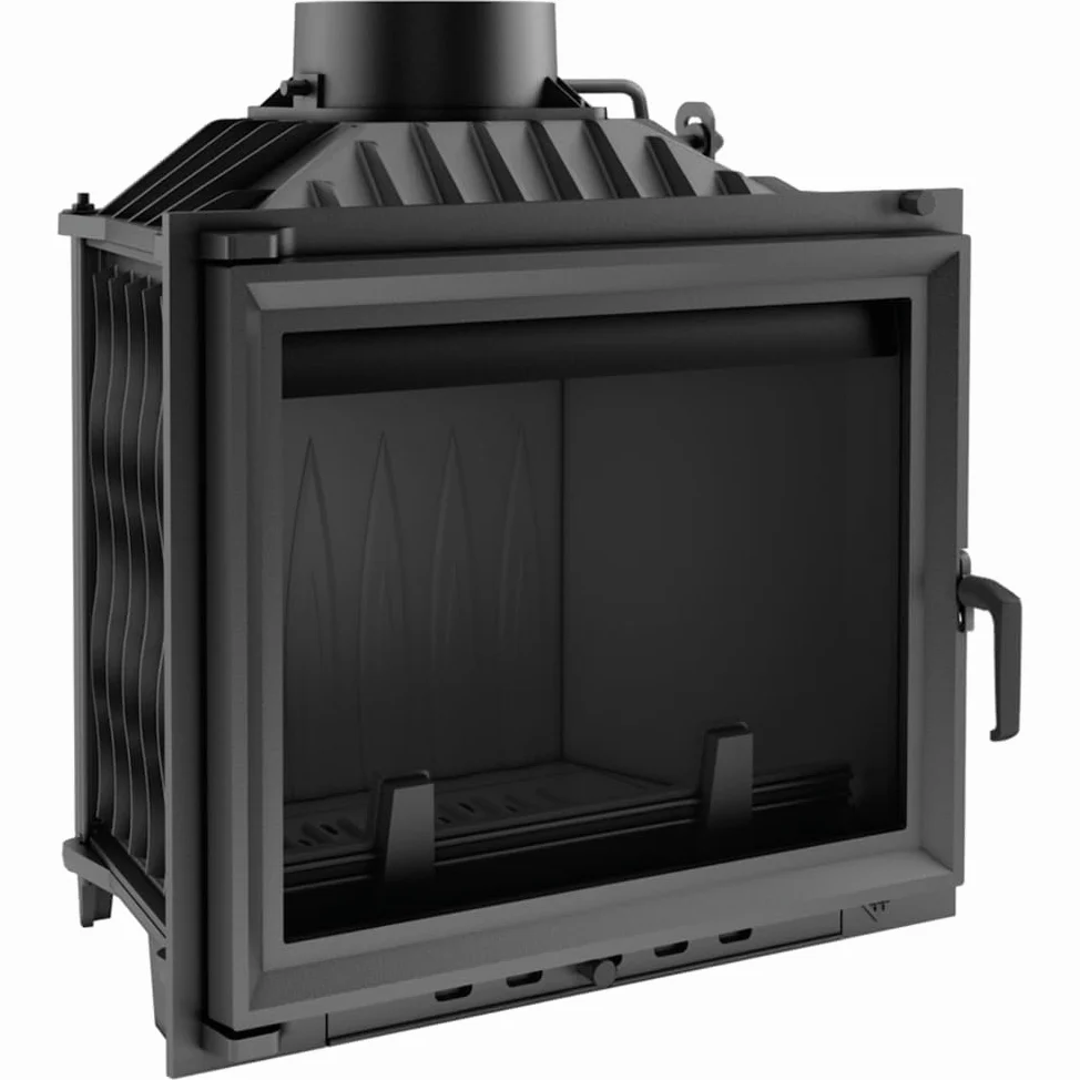 KRATKI ANTEK Camino a legna in ghisa 10kW Ø 150 - stufa a legna Classe energetica A - ECODESIGN, Efficienza termica 76% - Gamma di potenza 4,5-13kW - cestino della cenere & regolazione dell’aria