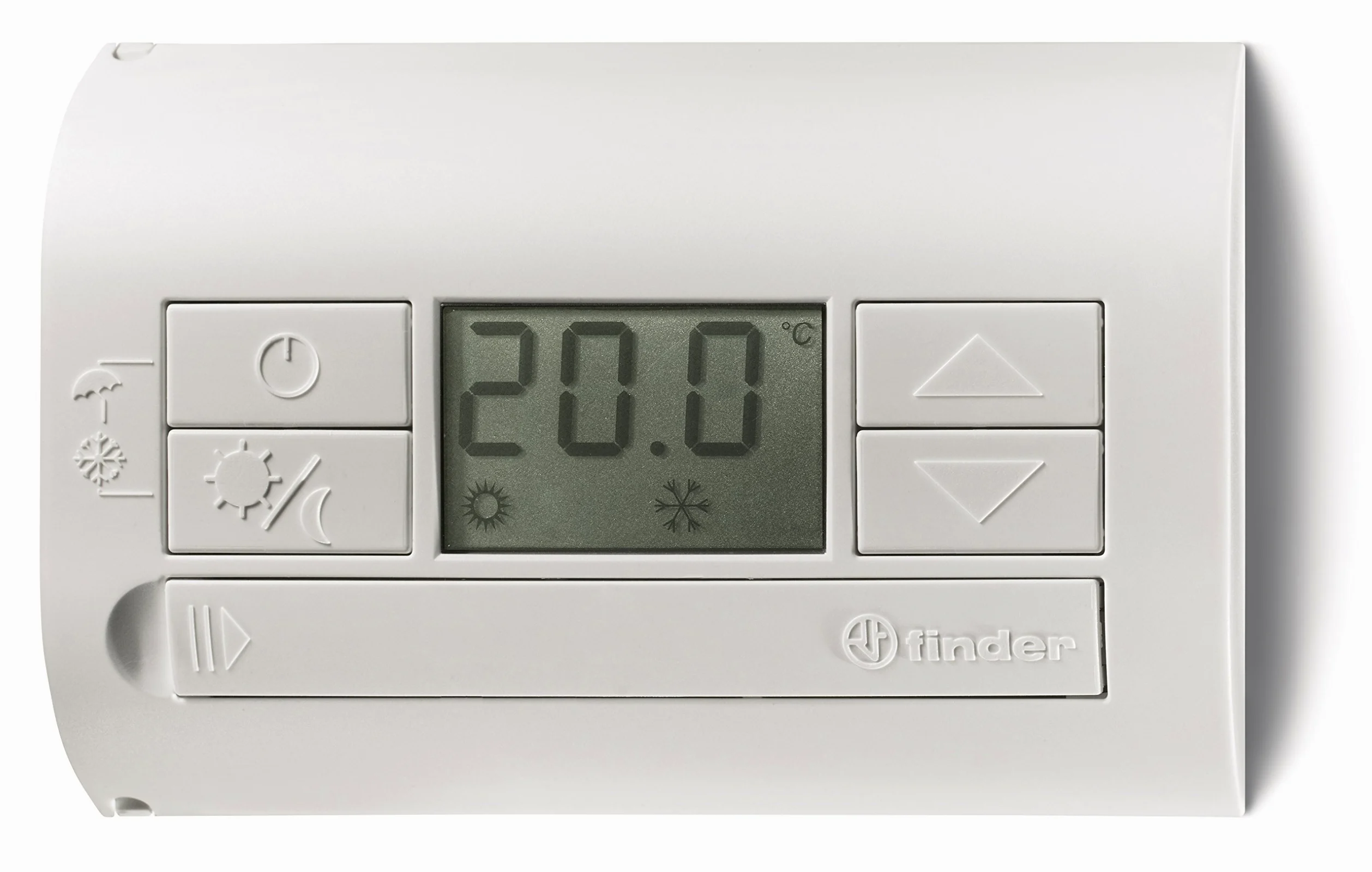 Finder 1T3190030000PAS - Termostato per ambiente, montaggio a parete, con invertitore 5 A, colore: Bianco