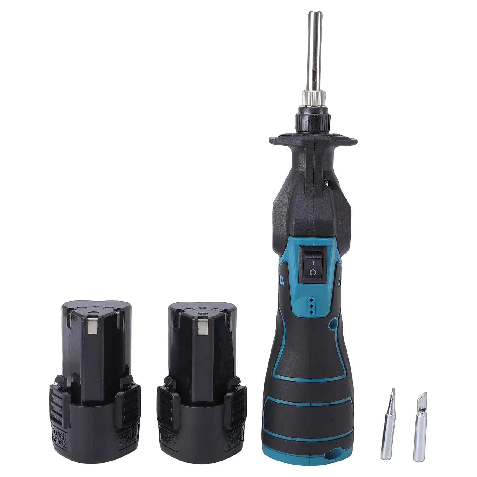 Jectse Kit Saldatore a Batteria Ricaricabile Portatile, Riscaldamento Rapido, 2 Batterie, 220V