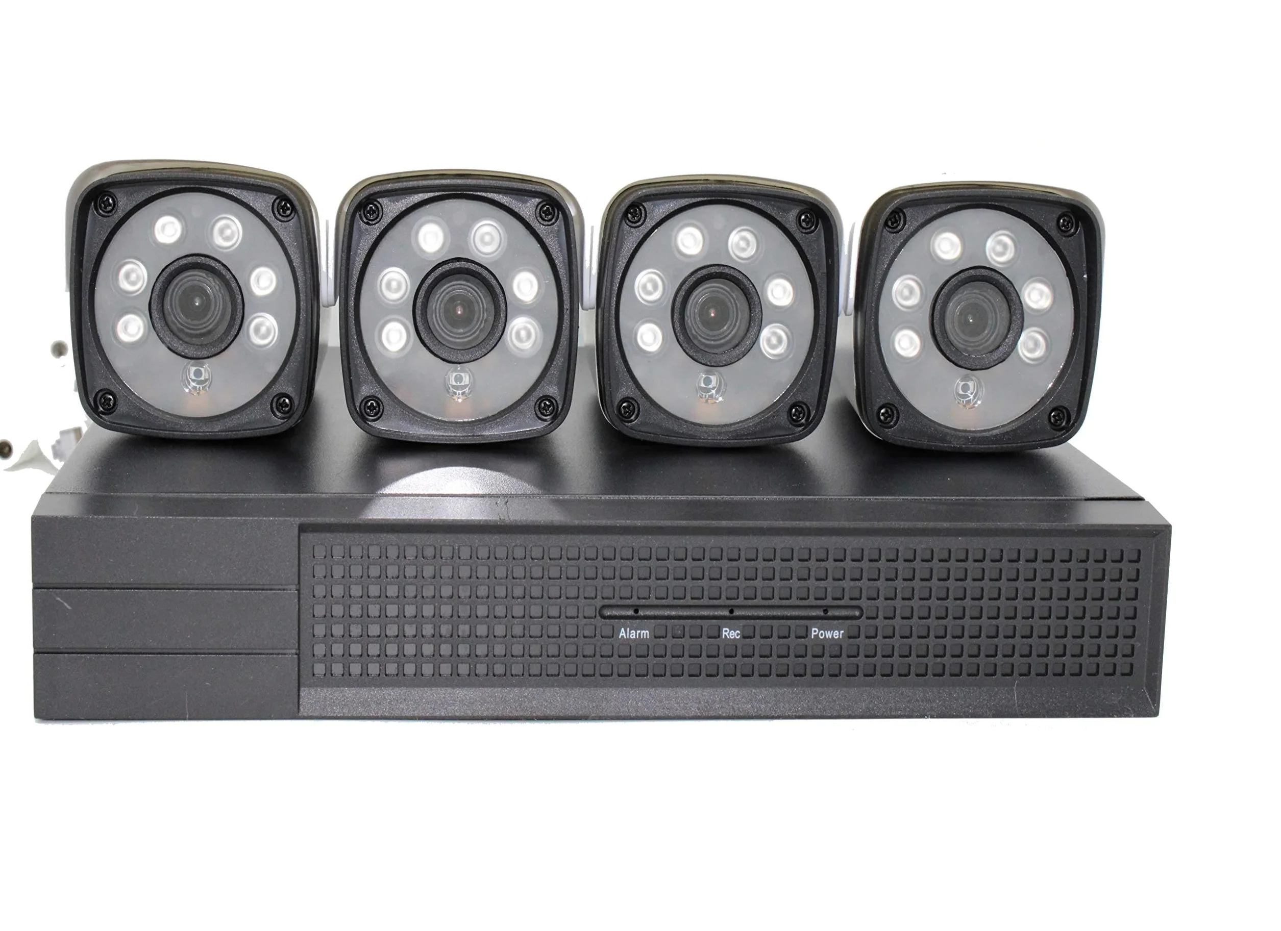 KIT VIDEOSORVEGLIANZA COMPLETO NVR POE 4 CANALI 4 TELECAMERE 2MPX IP NVR+4 TELECAMERE+CAVO DI ALIMENTAZIONE